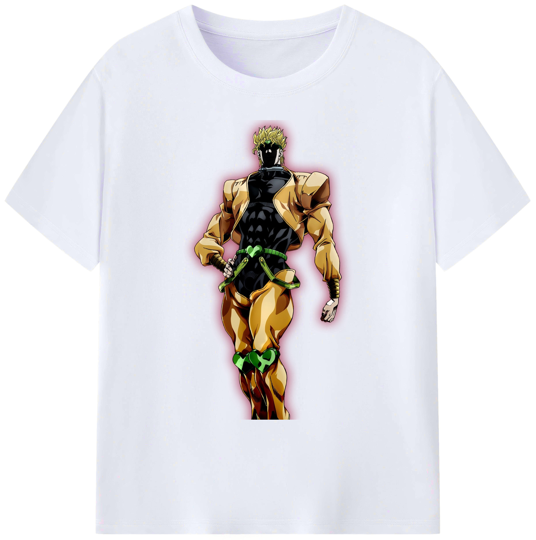 （画像用） ジョジョの奇妙な冒険 ディオ?ブランドー JoJo's Bizarre Adventure Dio Brando 綿100％ メンズ半袖Tシャツ｜肌触りやわらか＆通気性