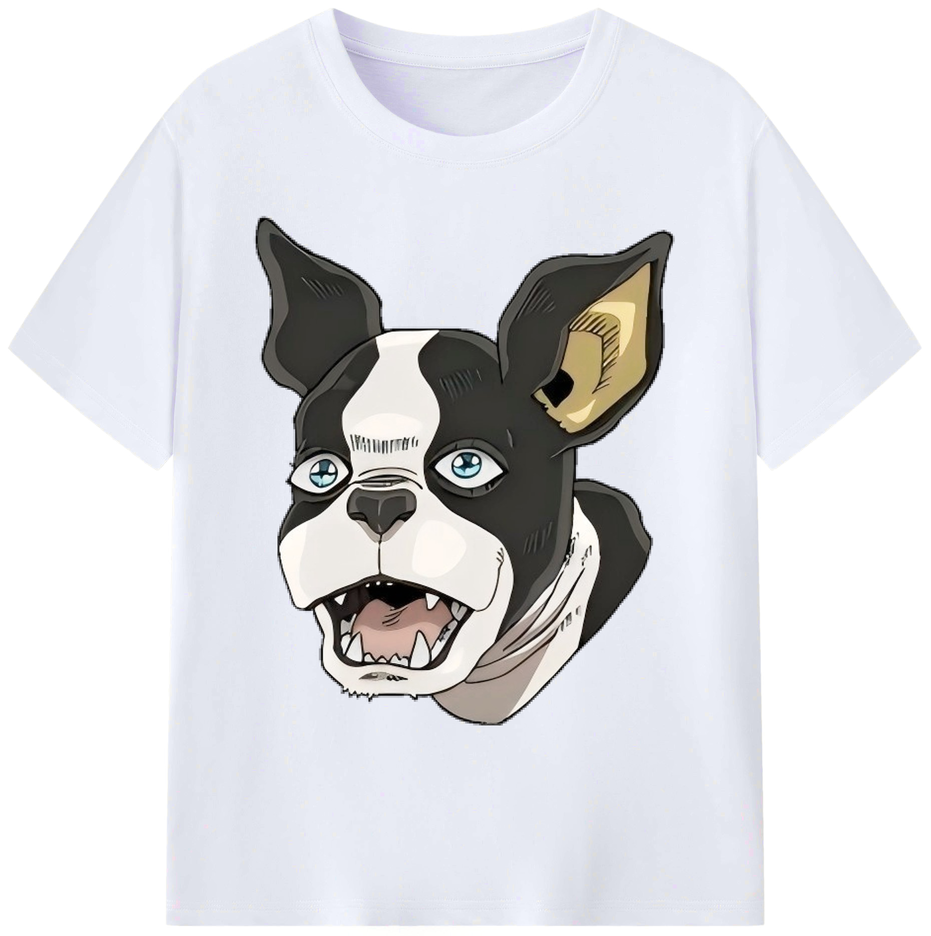 （画像用） ジョジョの奇妙な冒険 イギー JoJo's Bizarre Adventure Iggy 綿100％ メンズ半袖Tシャツ｜肌触りやわらか＆通気性