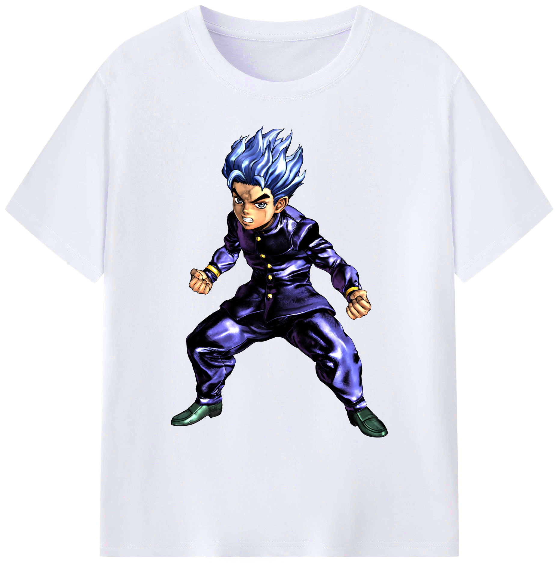 （画像用） ジョジョの奇妙な冒険 広瀨康一 JoJo's Bizarre Adventure Hirose Koichi 綿100％ メンズ半袖Tシャツ｜肌触りやわらか＆通気性