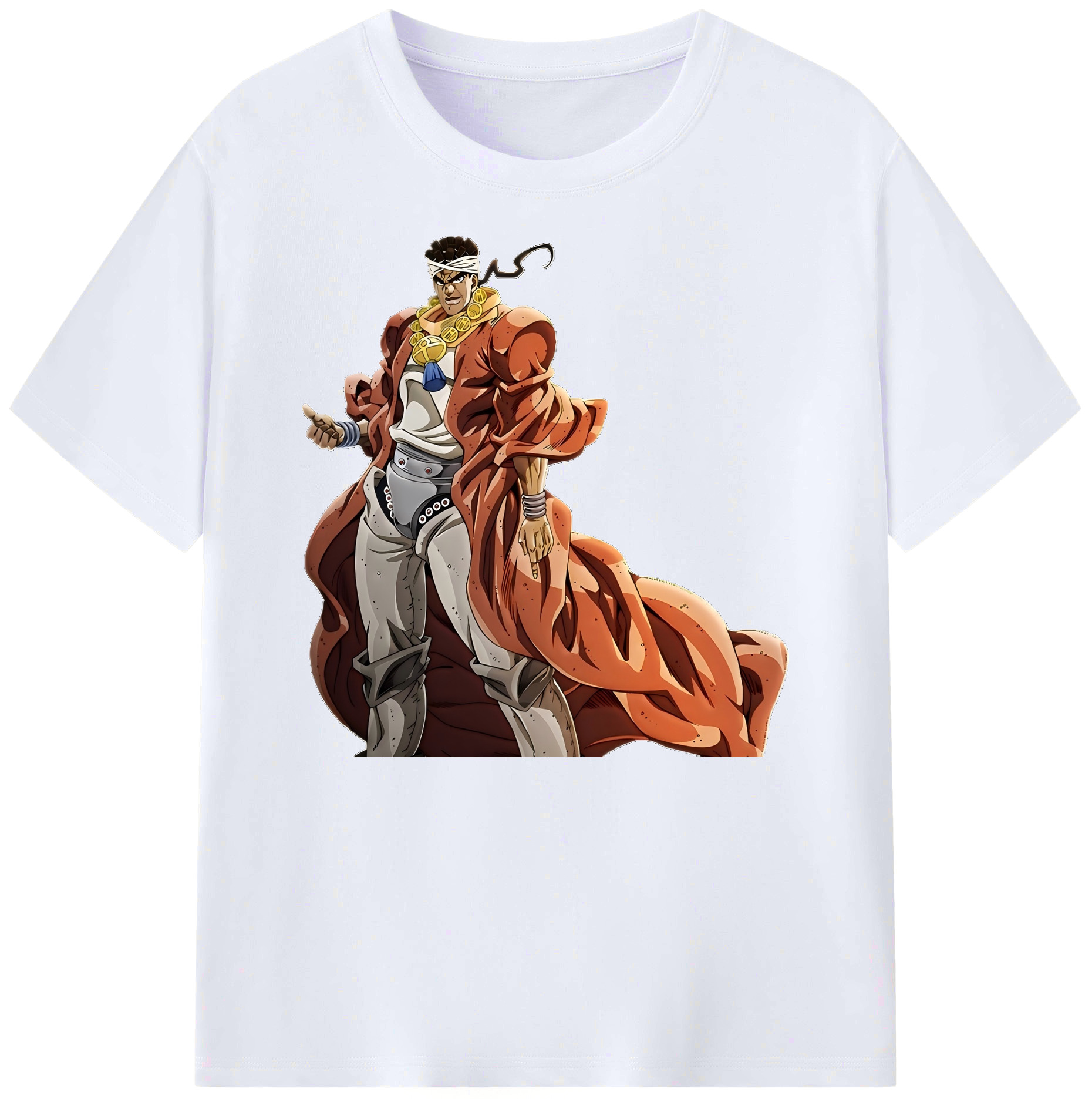 （画像用） ジョジョの奇妙な冒険 ムハンマド?アブドゥル JoJo's Bizarre Adventure Muhammad Avdol 綿100％ メンズ半袖Tシャツ｜肌触りやわらか＆通気性
