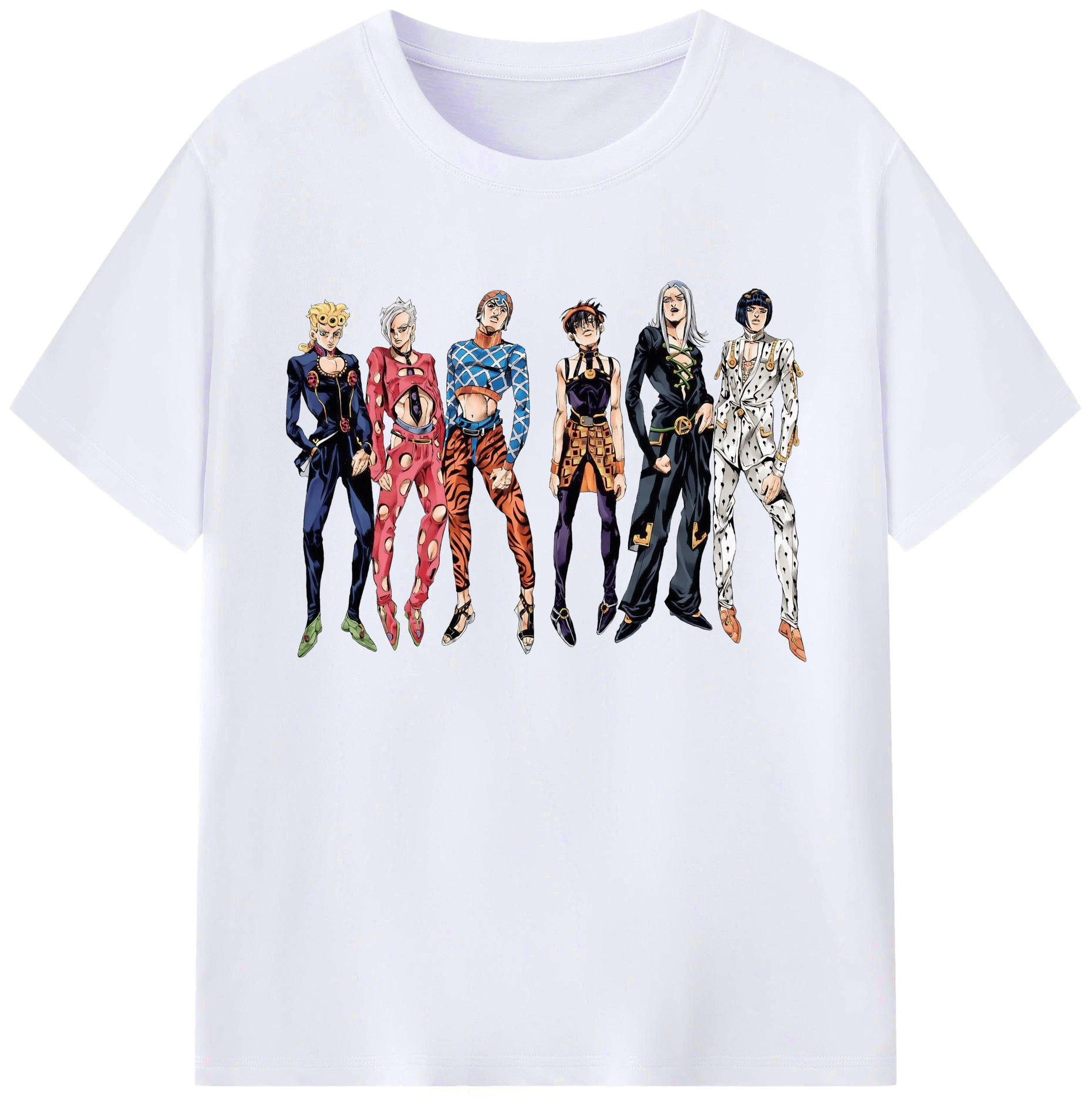 （画像用） ジョジョの奇妙な冒険 JoJo's Bizarre Adventure 綿100％ メンズ半袖Tシャツ｜肌触りやわらか＆通気性