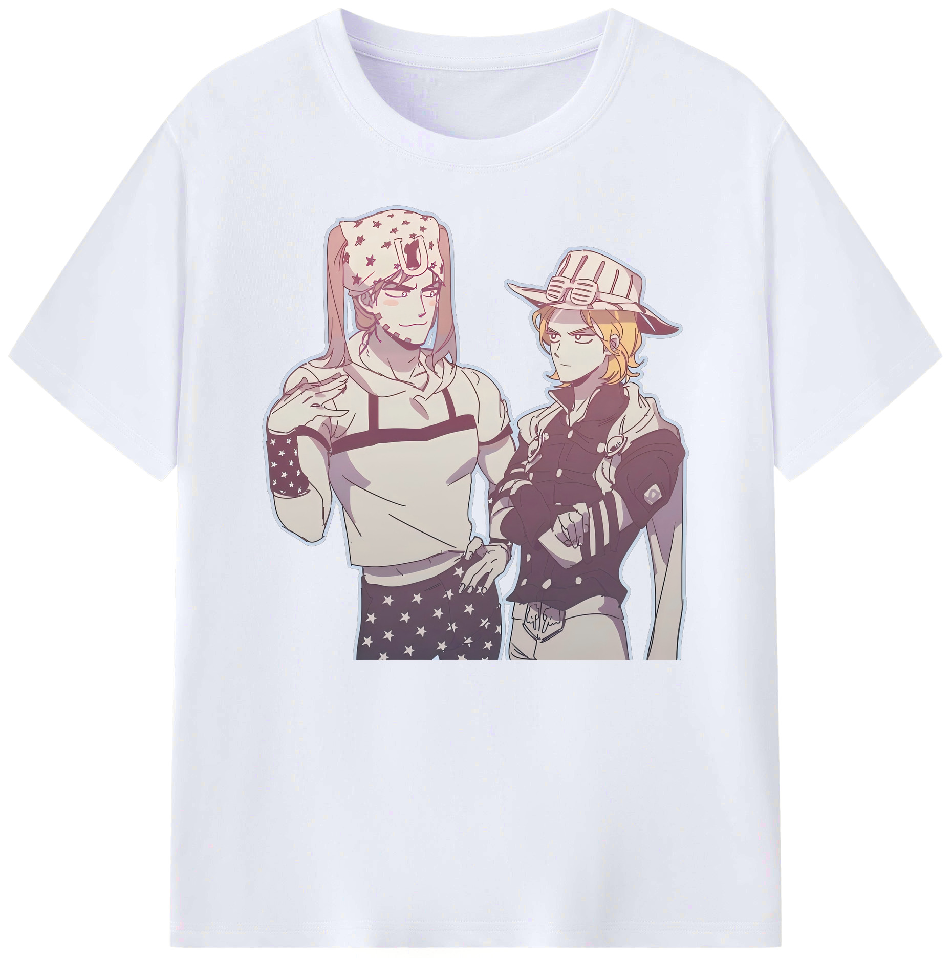 （画像用） ジョジョの奇妙な冒険 JoJo's Bizarre Adventure 綿100％ メンズ半袖Tシャツ｜肌触りやわらか＆通気性