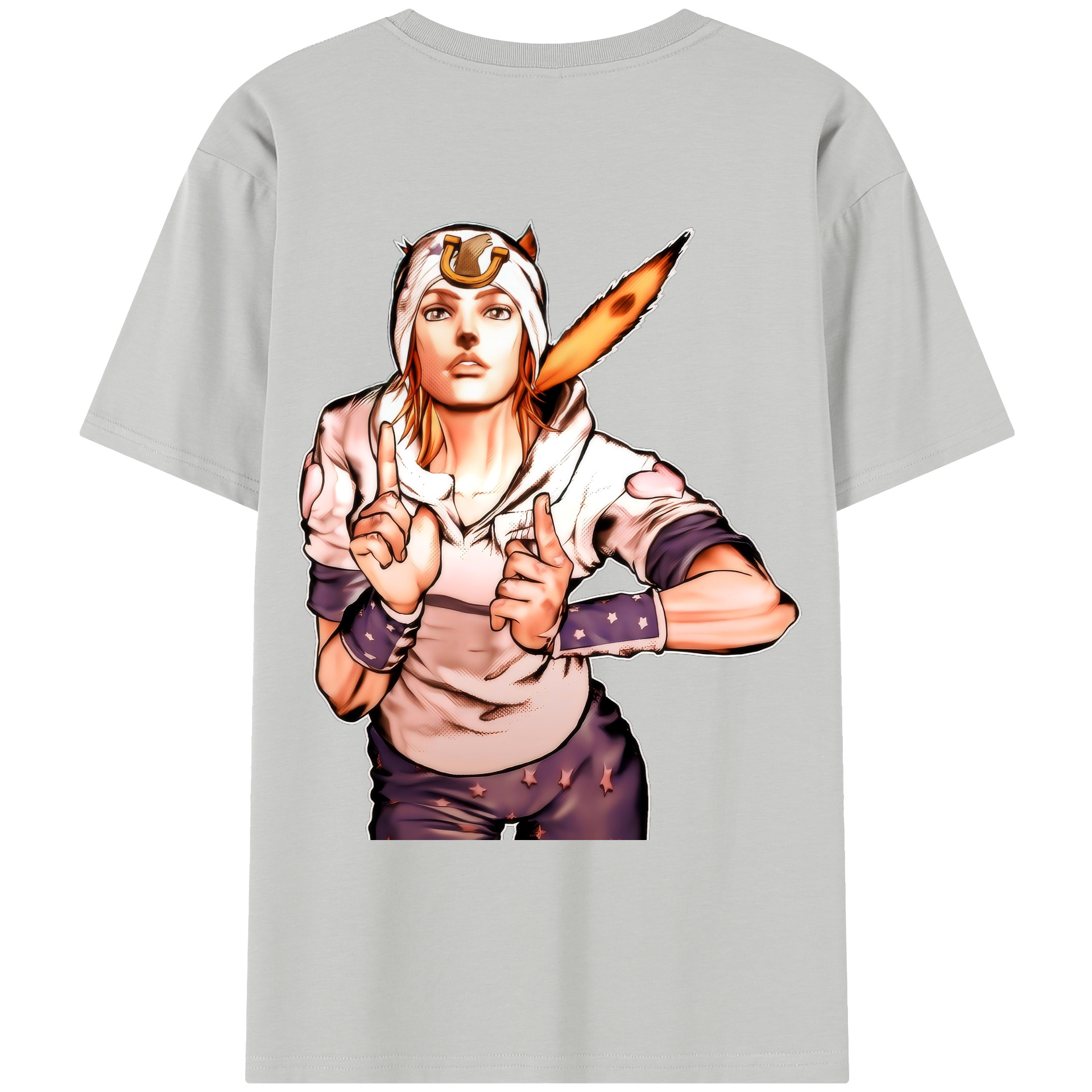 （画像用） ジョジョの奇妙な冒険 ジョナサン?ジョースター JoJo's Bizarre Adventure Jonathan Joestar レディース半袖Tシャツ(バックプリント)
