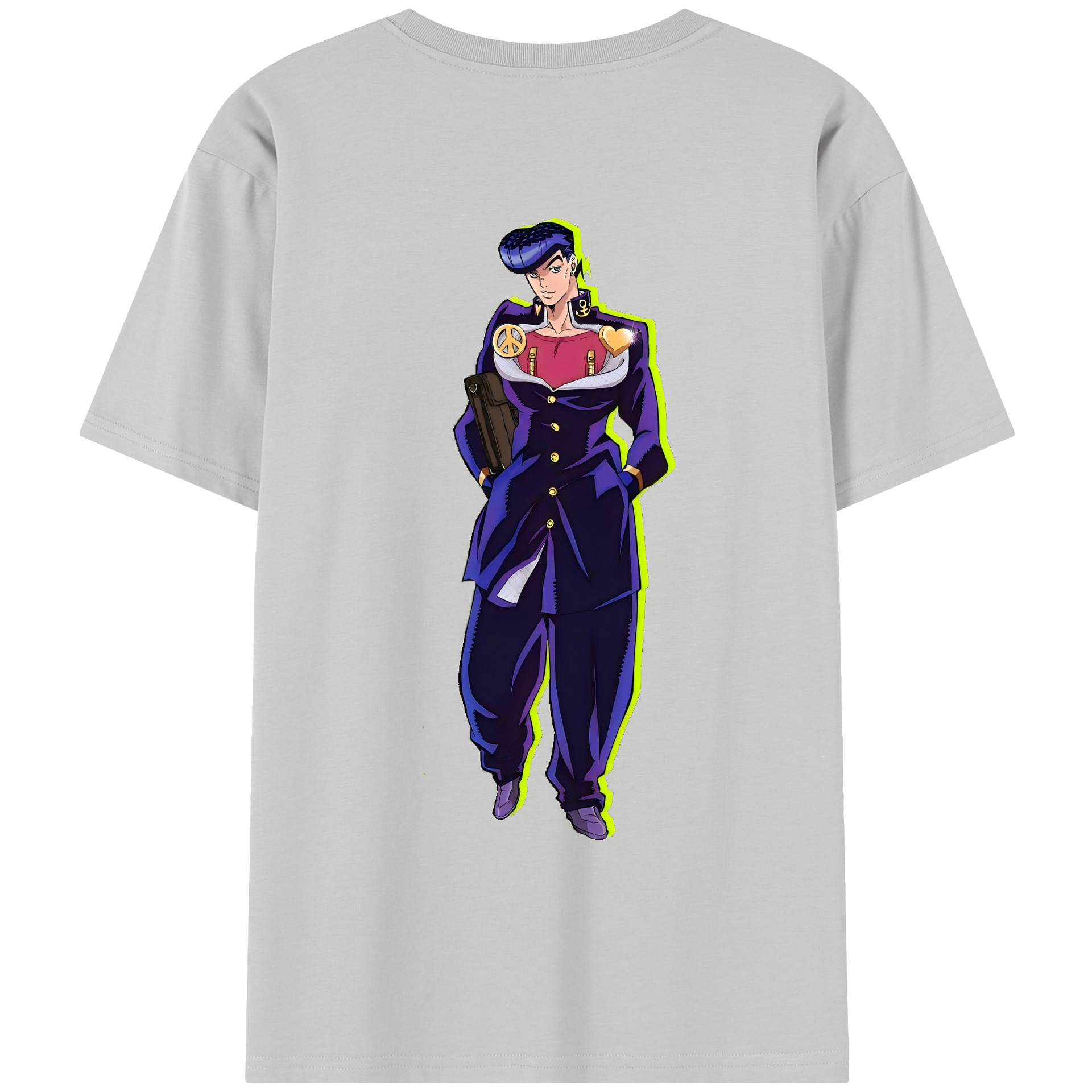 （画像用） ジョジョの奇妙な冒険 ひがしかた じょうすけ JoJo's Bizarre Adventure Higashikata Josuke レディース半袖Tシャツ(バックプリント)