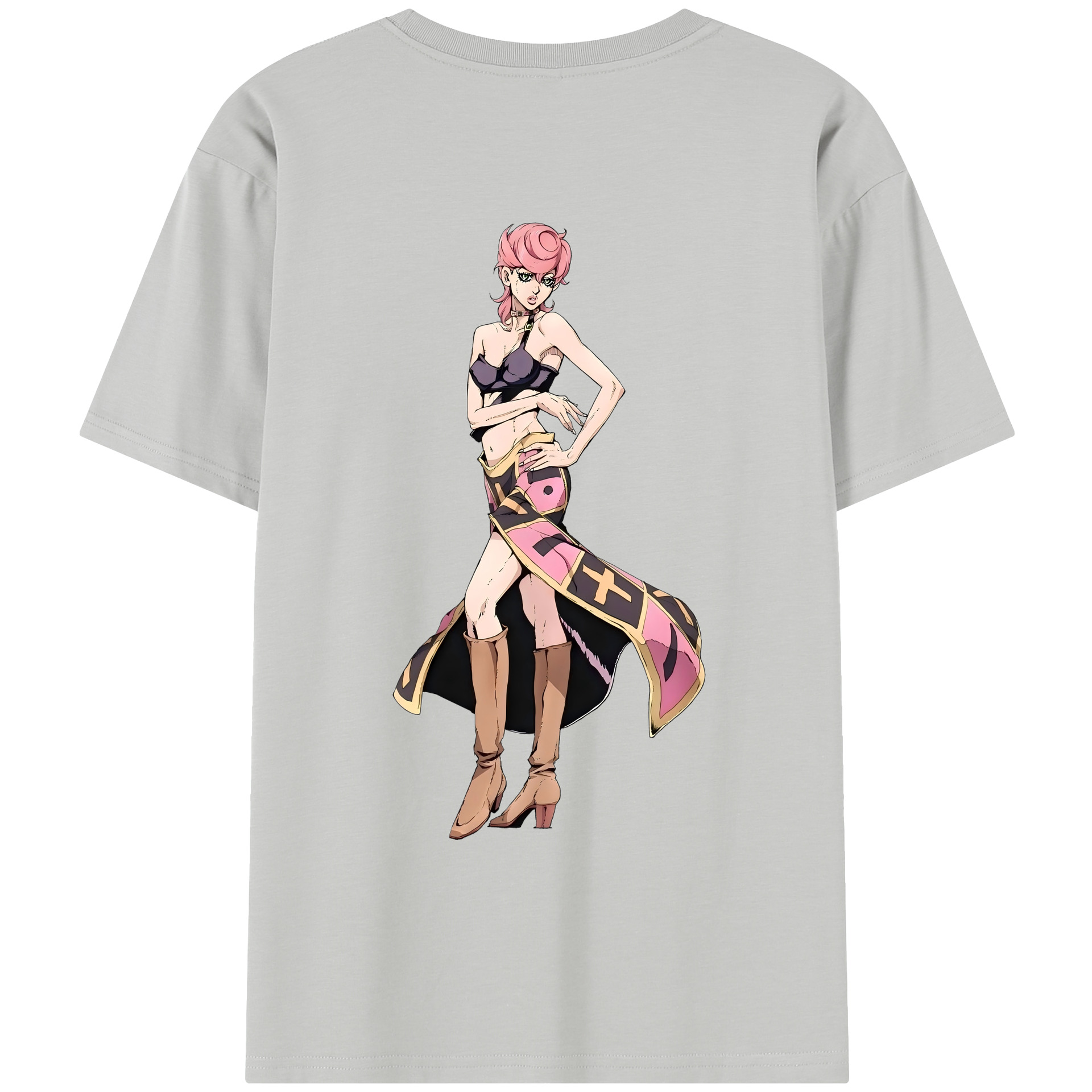 （画像用） ジョジョの奇妙な冒険 トリッシュ?ウナ JoJo's Bizarre Adventure Trish Una レディース半袖Tシャツ(バックプリント)