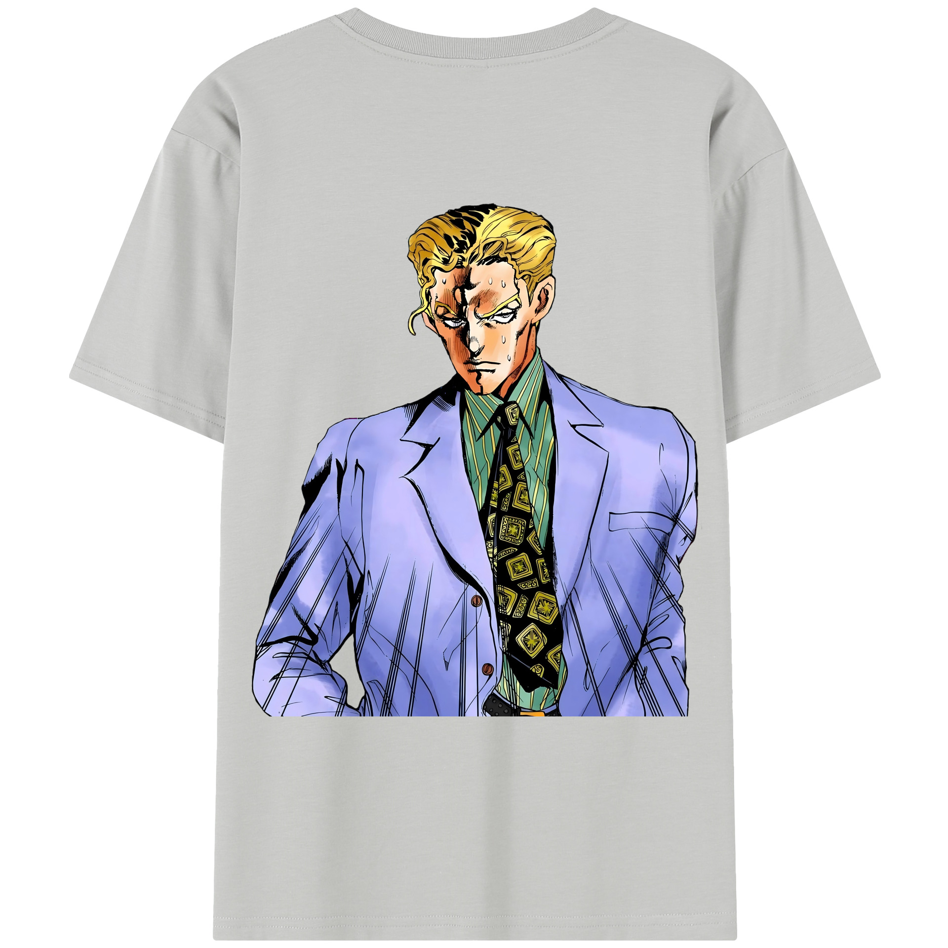 （画像用） ジョジョの奇妙な冒険 きら よしかげ JoJo's Bizarre Adventure Kira Yoshikage レディース半袖Tシャツ(バックプリント)