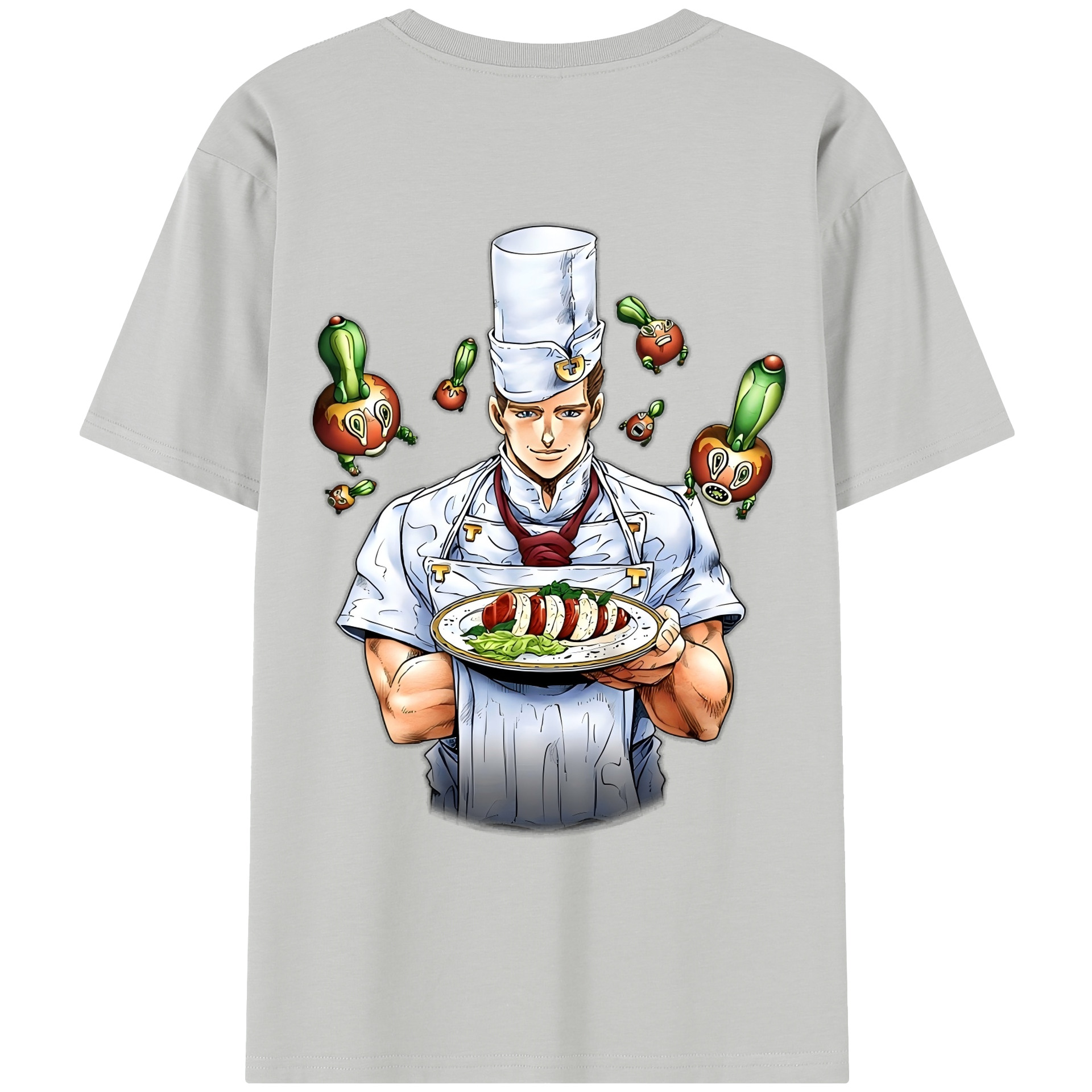 （画像用） ジョジョの奇妙な冒険 Tonio Trussardi JoJo's Bizarre Adventure トニオ?トラッサルディ レディース半袖Tシャツ(バックプリント)