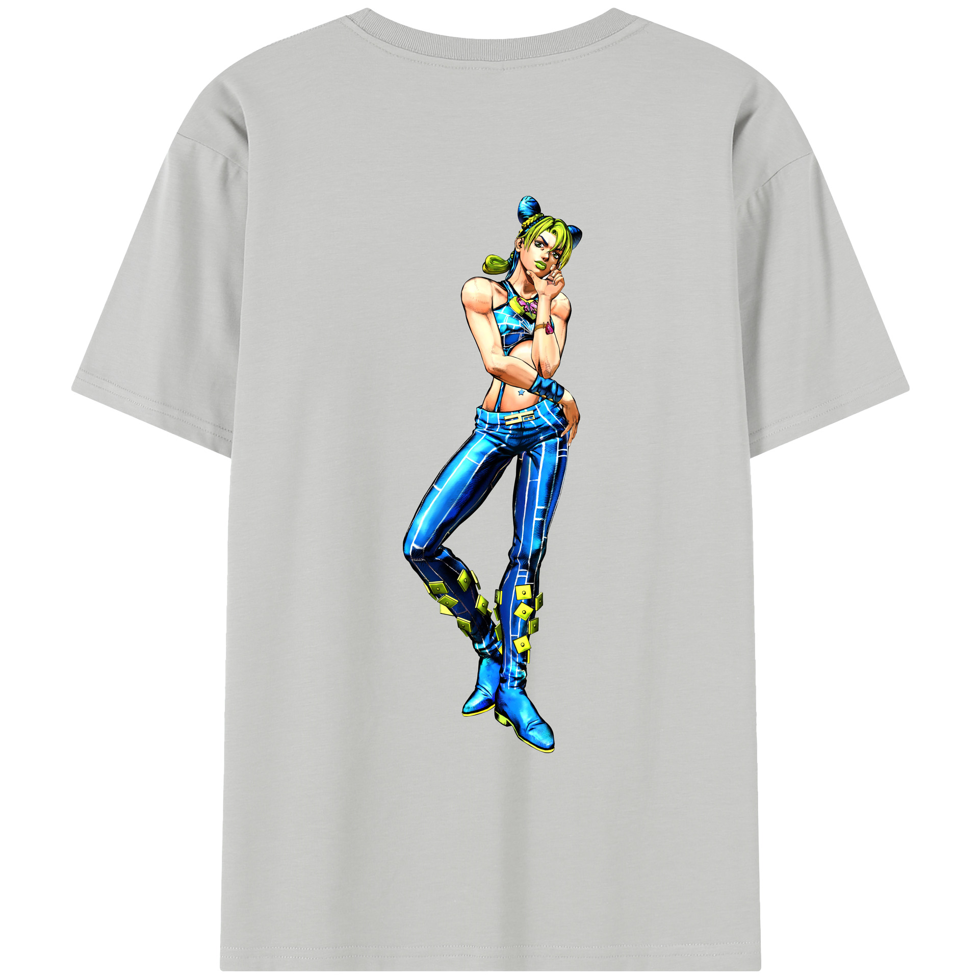 （画像用） "ジョジョの奇妙な冒険 くうじょう ジョリーン JoJo's Bizarre Adventure Jolyne Cujoh " レディース半袖Tシャツ(バックプリント)
