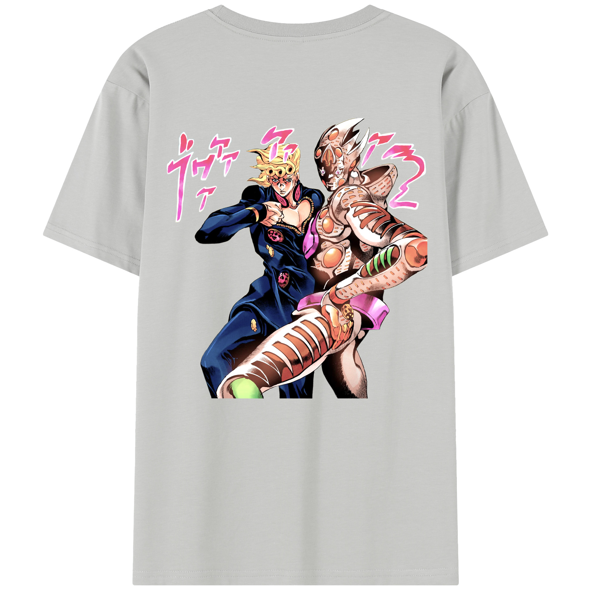（画像用） ジョジョの奇妙な冒険 ジョルノ?ジョバァーナ JoJo's Bizarre Adventure Giorno Giovanna レディース半袖Tシャツ(バックプリント)
