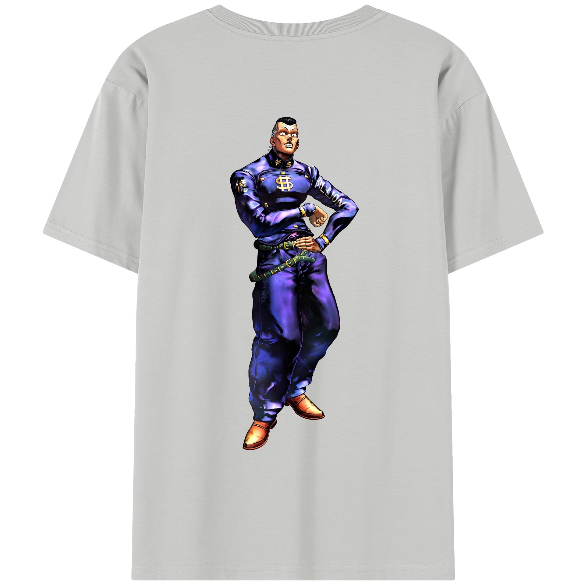 （画像用） ジョジョの奇妙な冒険 虹村億泰 にじむら おくやす JoJo's Bizarre Adventure Nijimura Okuyasu レディース半袖Tシャツ(バックプリント)