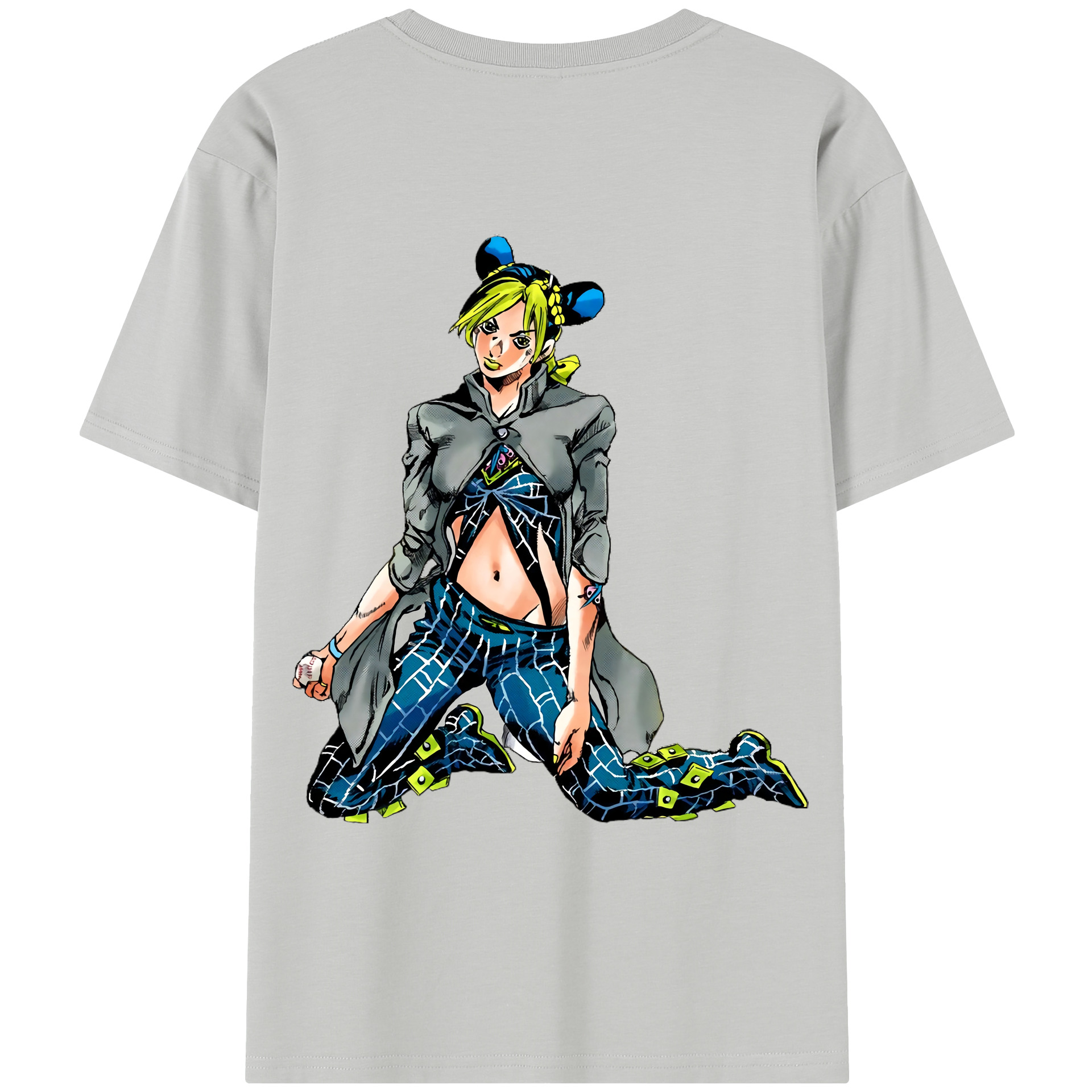 （画像用） "ジョジョの奇妙な冒険 くうじょう ジョリーン JoJo's Bizarre Adventure Jolyne Cujoh " レディース半袖Tシャツ(バックプリント)