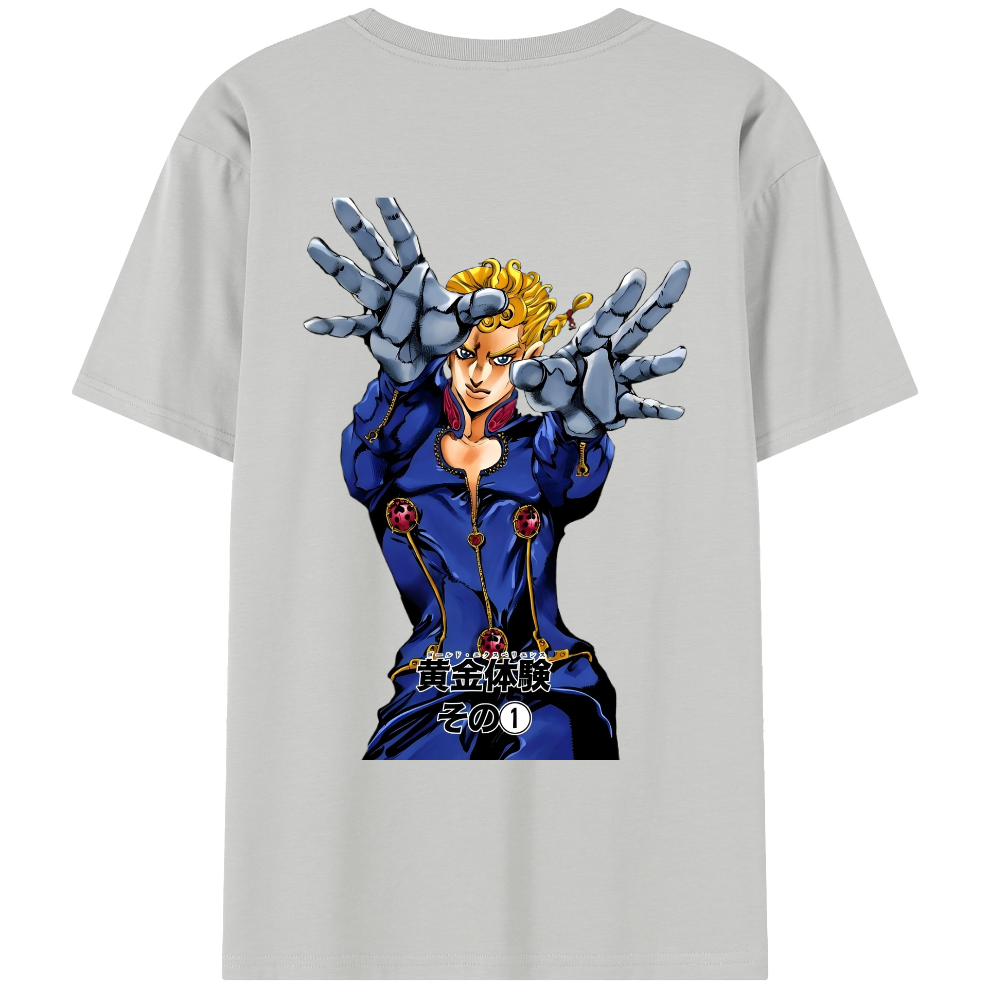 （画像用） ジョジョの奇妙な冒険 ジョルノ?ジョバァーナ JoJo's Bizarre Adventure Giorno Giovanna レディース半袖Tシャツ(バックプリント)