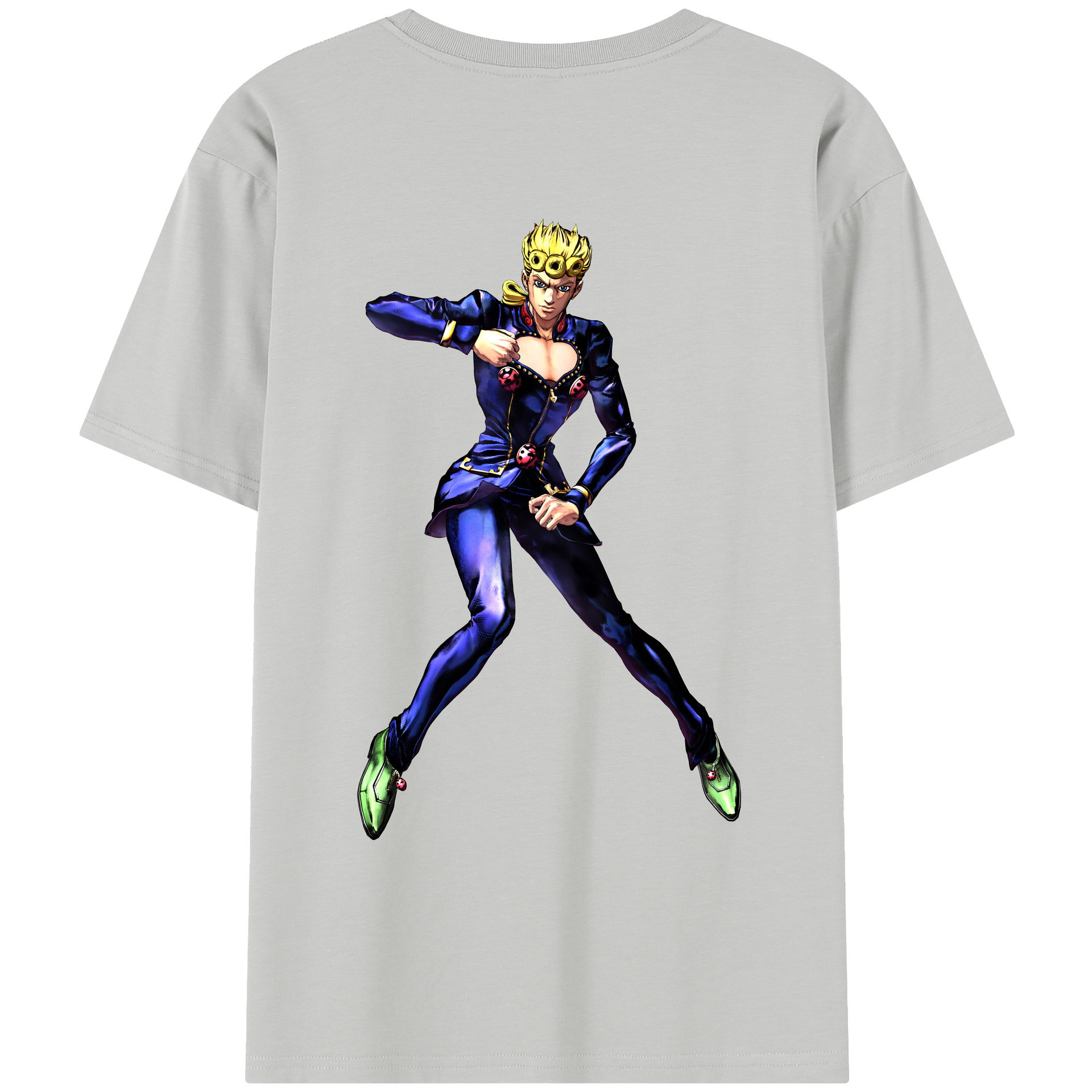 （画像用） ジョジョの奇妙な冒険 ジョルノ?ジョバァーナ JoJo's Bizarre Adventure Giorno Giovanna レディース半袖Tシャツ(バックプリント)