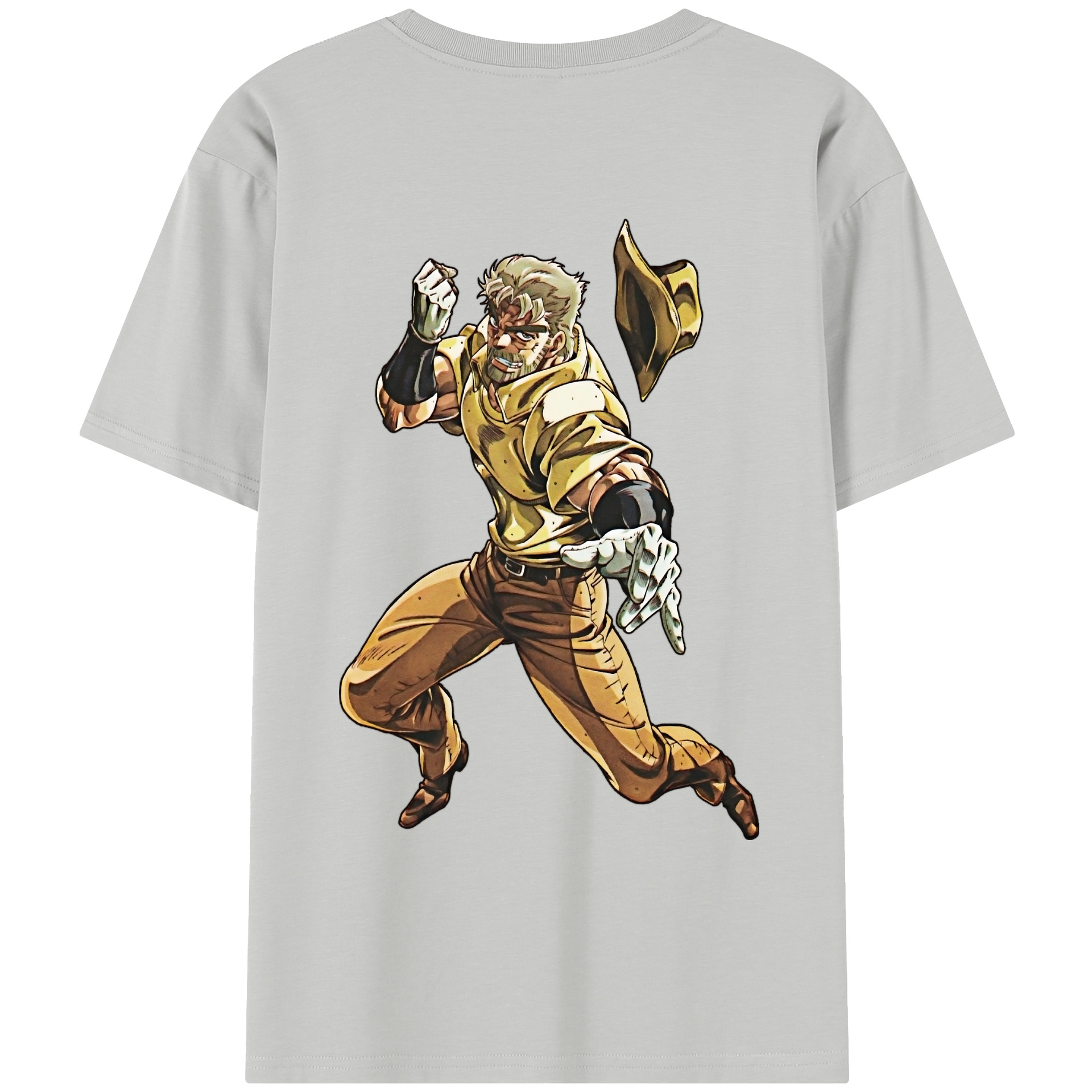 （画像用） ジョジョの奇妙な冒険 ジョセフ?ジョースター JoJo's Bizarre Adventure Joseph Joestar レディース半袖Tシャツ(バックプリント)