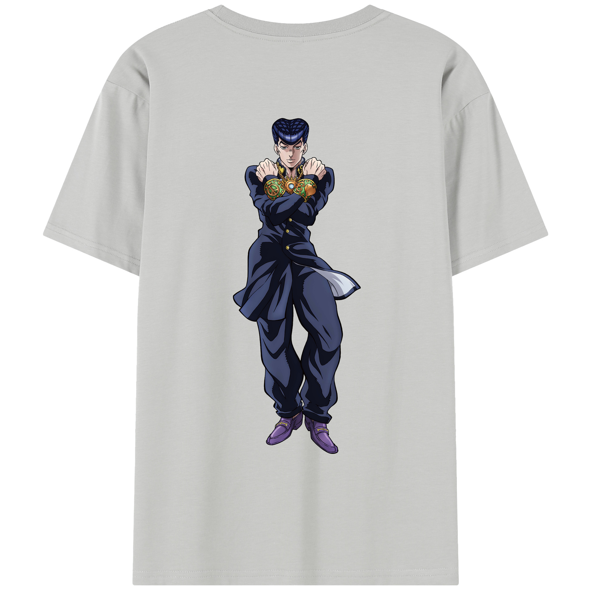（画像用） ジョジョの奇妙な冒険 ひがしかた じょうすけ JoJo's Bizarre Adventure Higashikata Josuke レディース半袖Tシャツ(バックプリント)