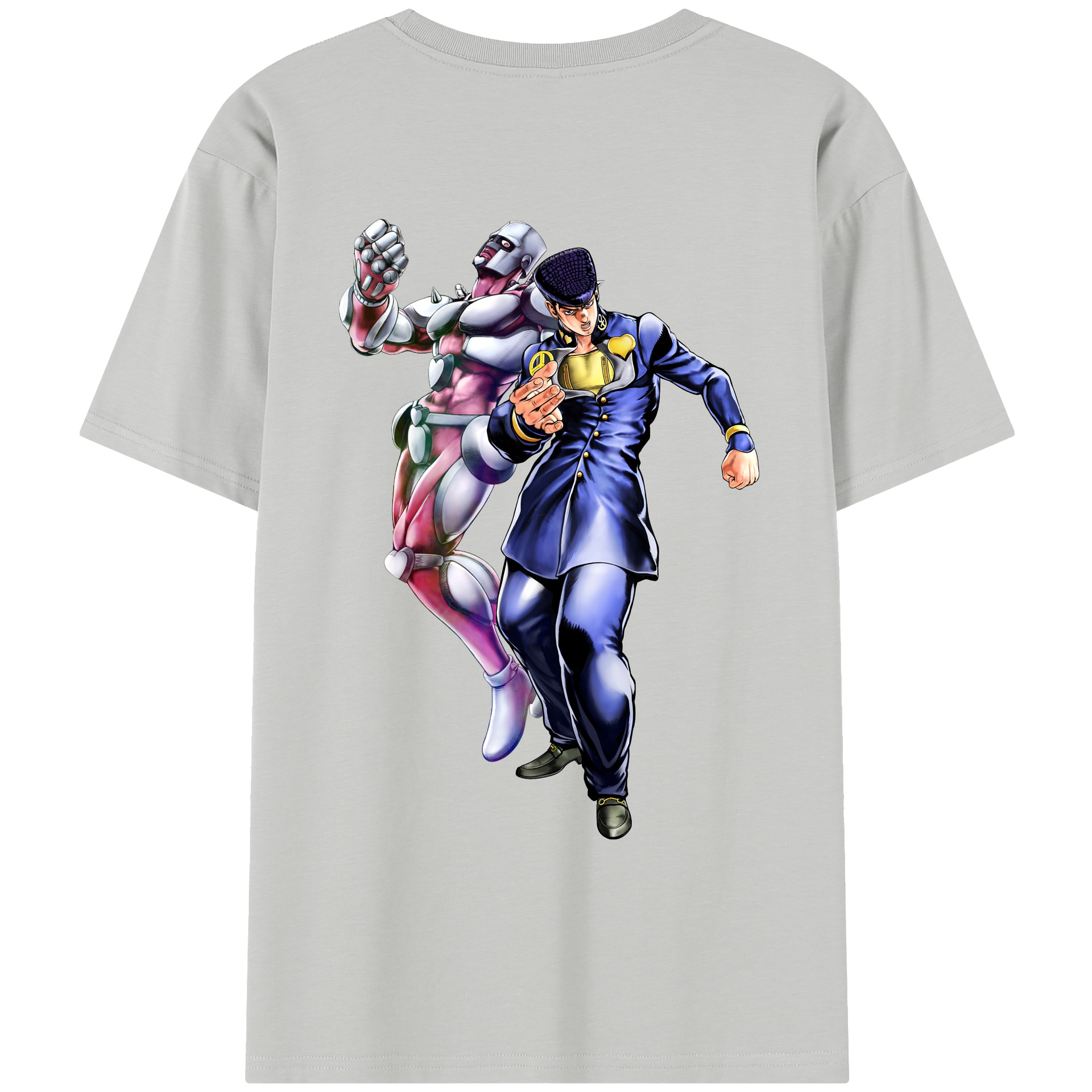 （画像用） ジョジョの奇妙な冒険 ひがしかた じょうすけ JoJo's Bizarre Adventure Higashikata Josuke レディース半袖Tシャツ(バックプリント)
