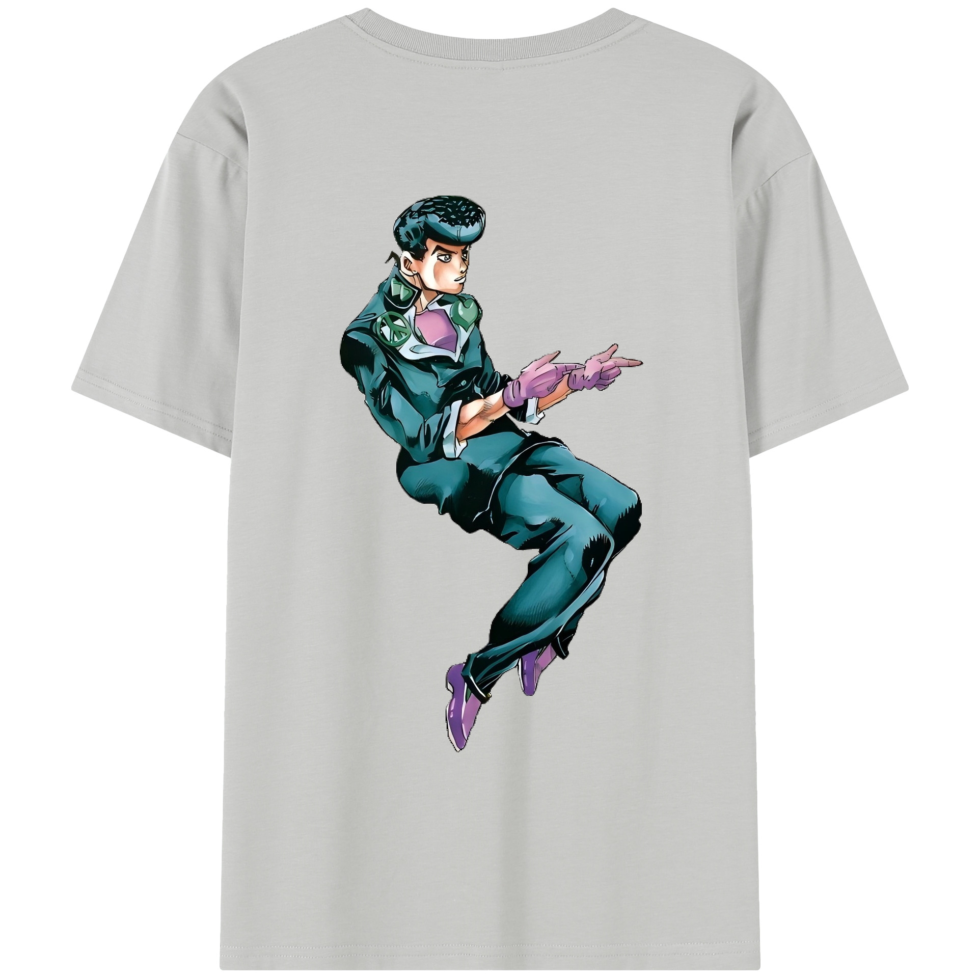 （画像用） ジョジョの奇妙な冒険 ひがしかた じょうすけ JoJo's Bizarre Adventure Higashikata Josuke レディース半袖Tシャツ(バックプリント)