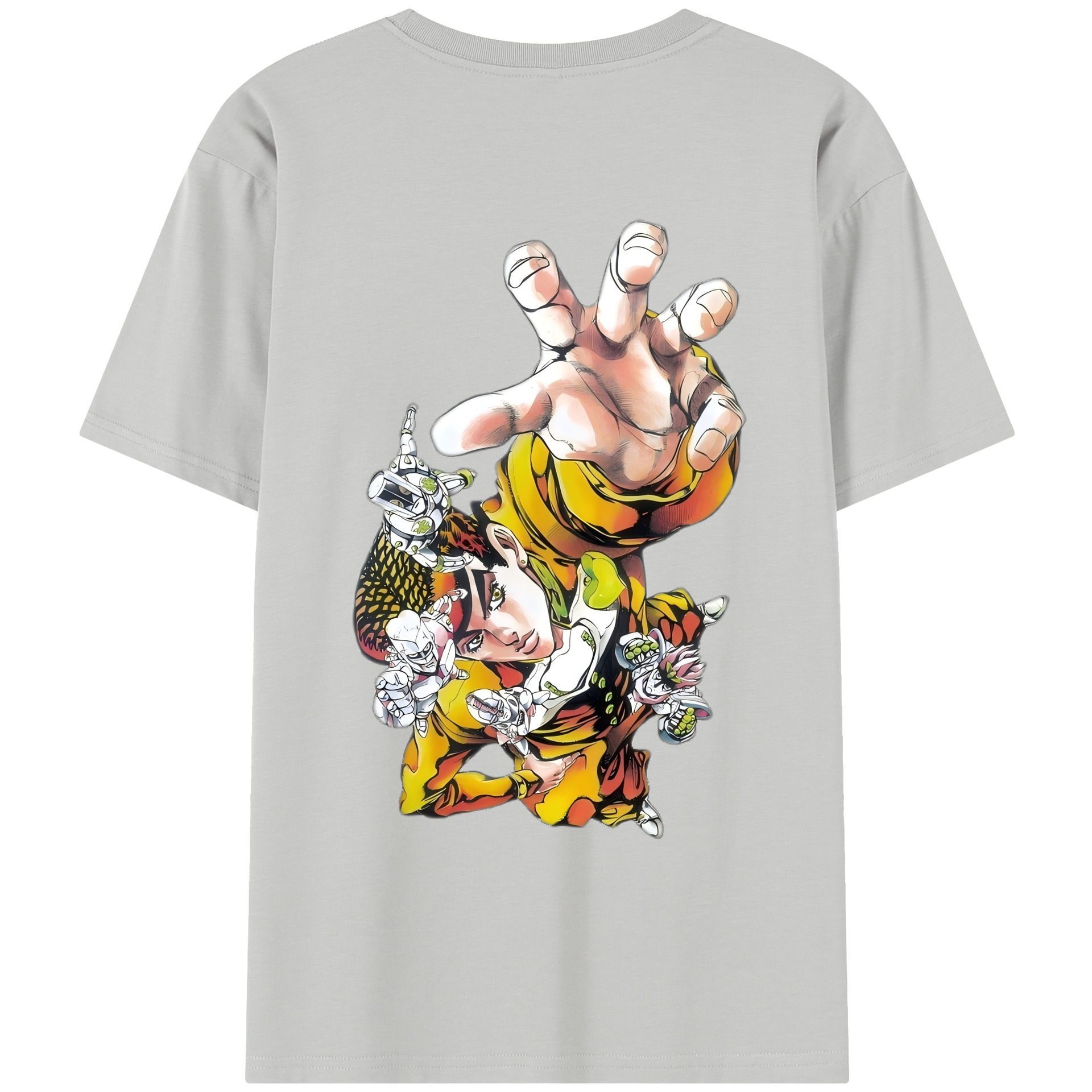 （画像用） ジョジョの奇妙な冒険 ひがしかた じょうすけ JoJo's Bizarre Adventure Higashikata Josuke レディース半袖Tシャツ(バックプリント)