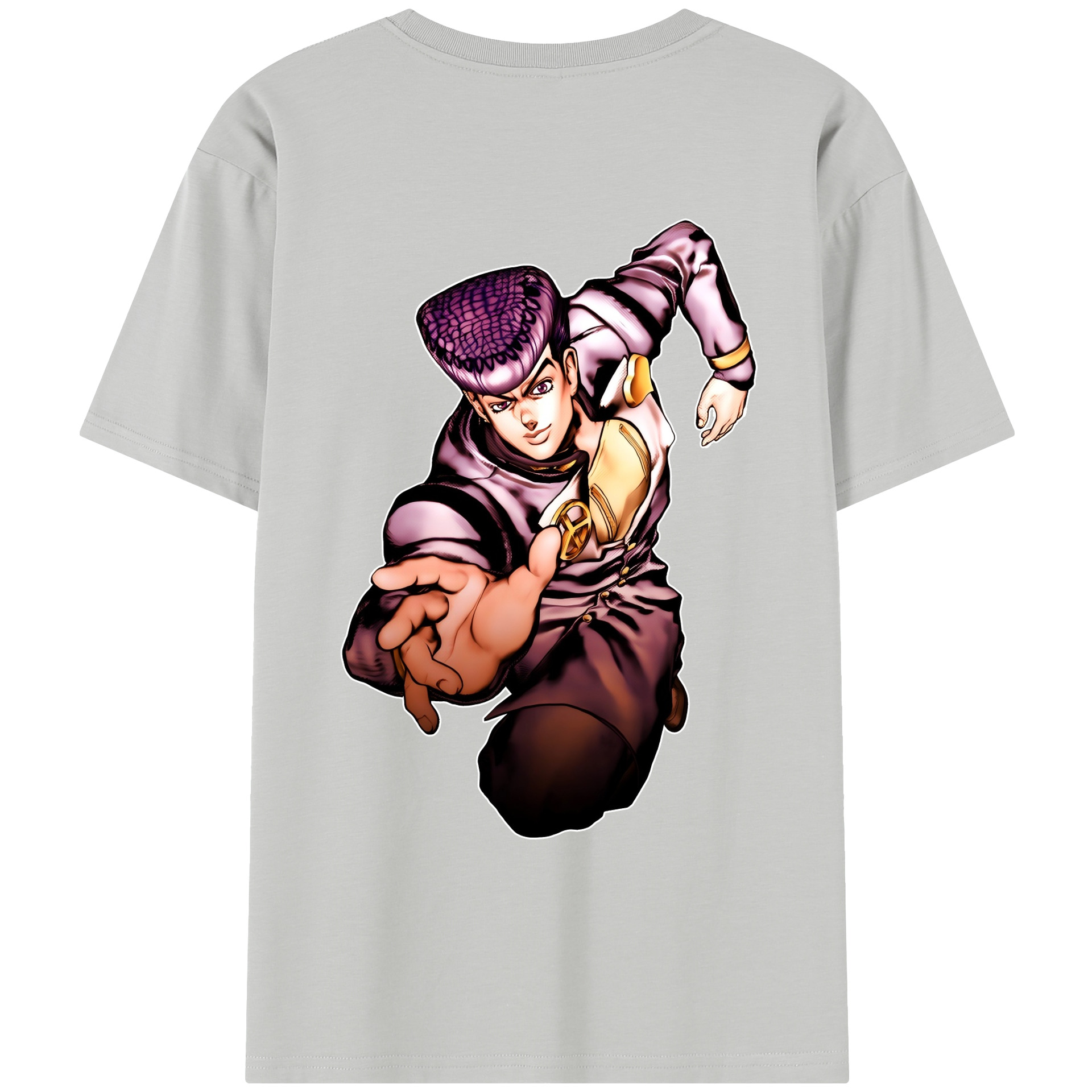 （画像用） ジョジョの奇妙な冒険 ひがしかた じょうすけ JoJo's Bizarre Adventure Higashikata Josuke レディース半袖Tシャツ(バックプリント)
