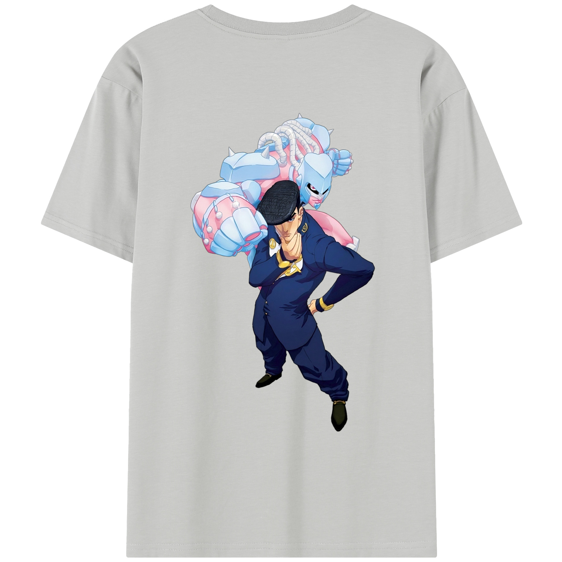 （画像用） ジョジョの奇妙な冒険 ひがしかた じょうすけ JoJo's Bizarre Adventure Higashikata Josuke レディース半袖Tシャツ(バックプリント)