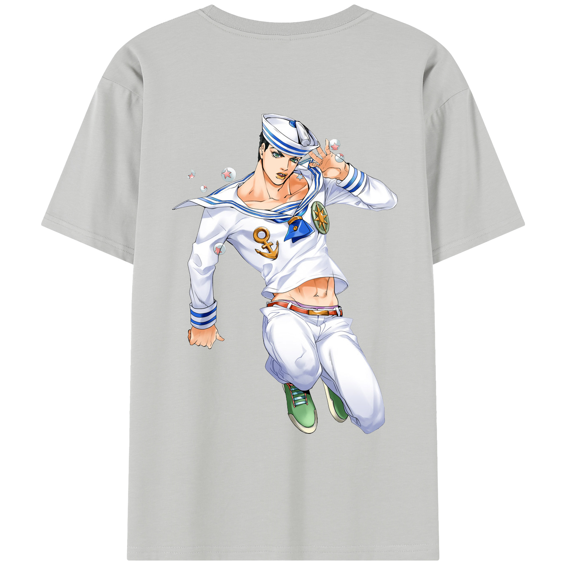 （画像用） ジョジョの奇妙な冒険 東方定助 JoJo's Bizarre Adventure Higashikata Josuke レディース半袖Tシャツ(バックプリント)