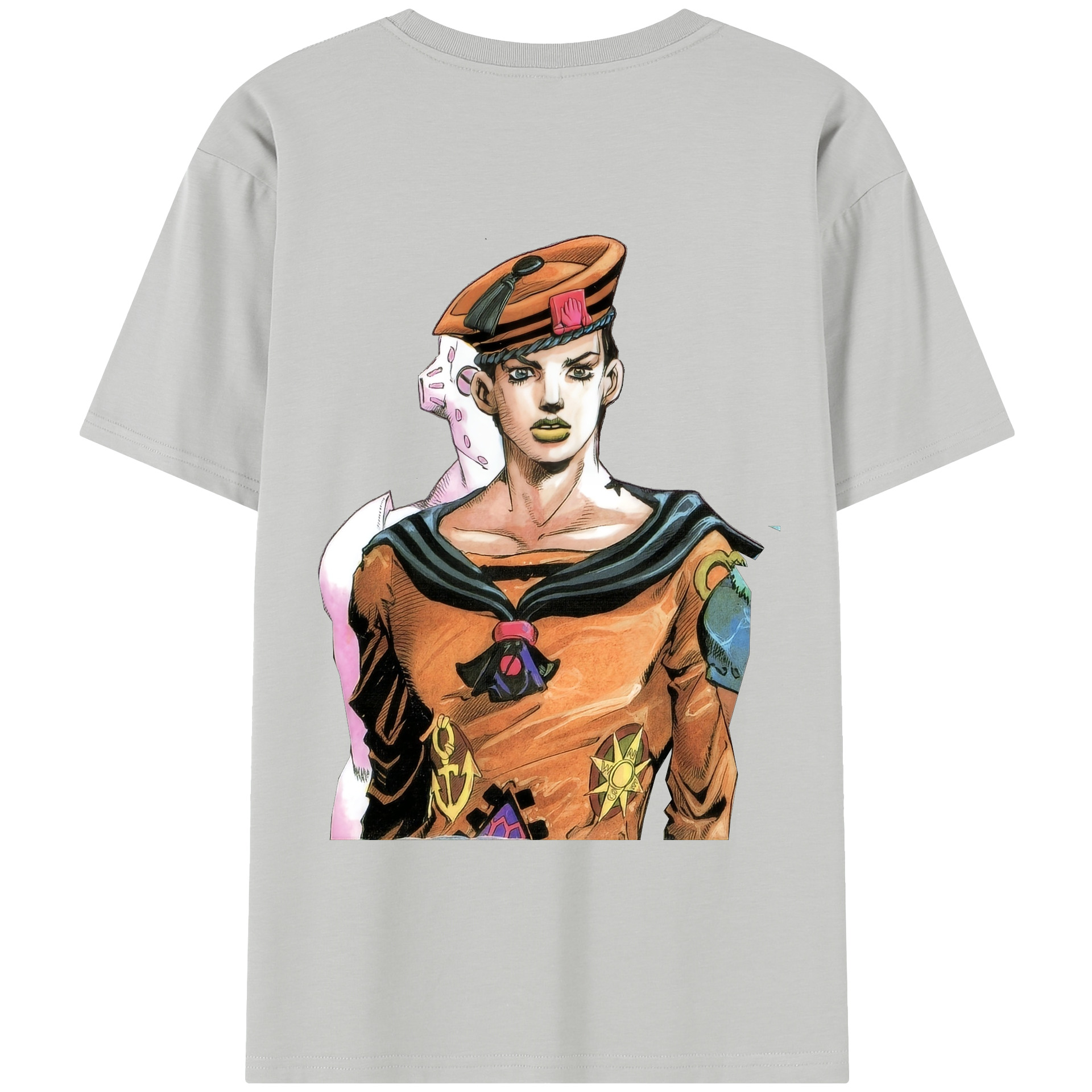 （画像用） ジョジョの奇妙な冒険 東方定助 JoJo's Bizarre Adventure Higashikata Josuke レディース半袖Tシャツ(バックプリント)