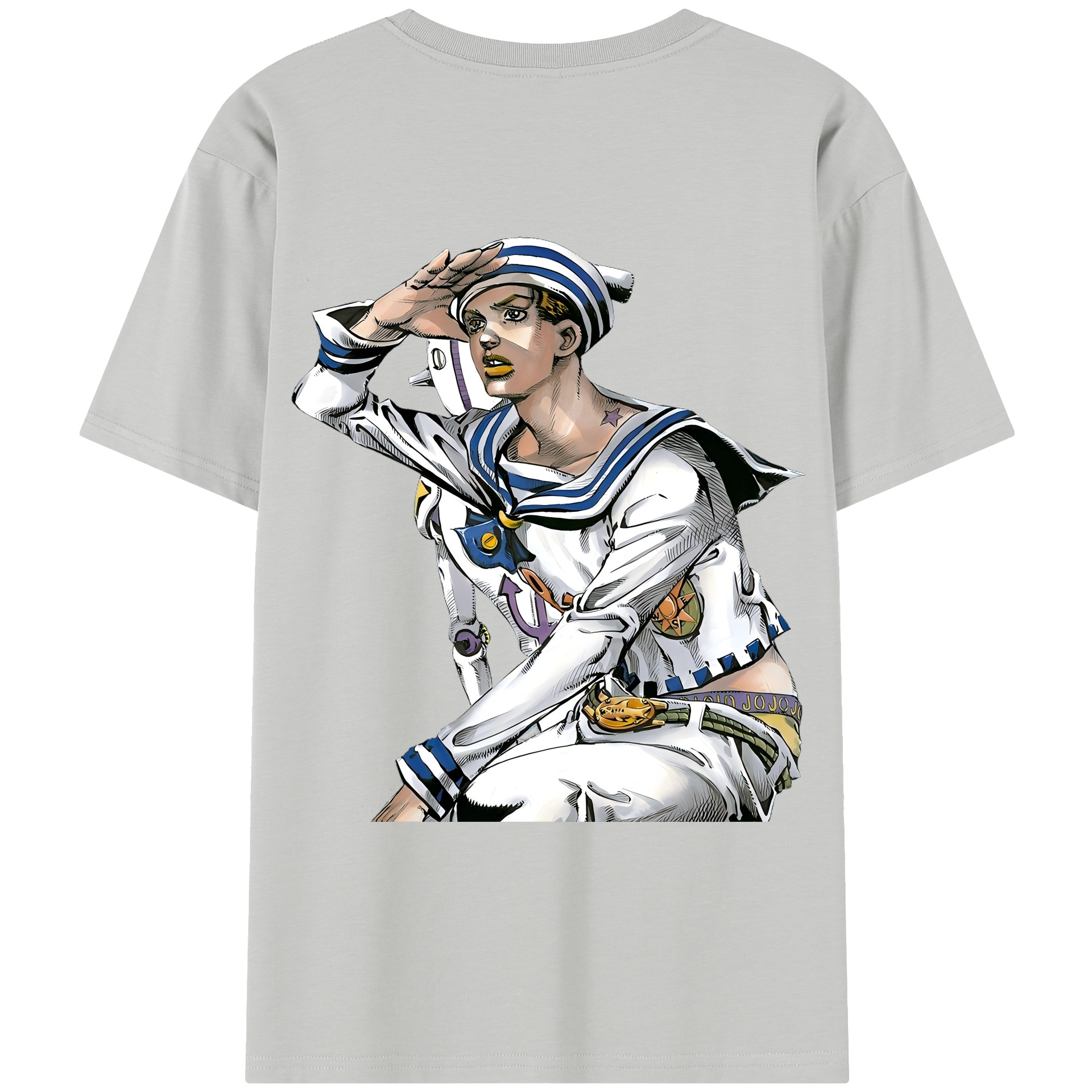 （画像用） ジョジョの奇妙な冒険 東方定助 JoJo's Bizarre Adventure Higashikata Josuke レディース半袖Tシャツ(バックプリント)