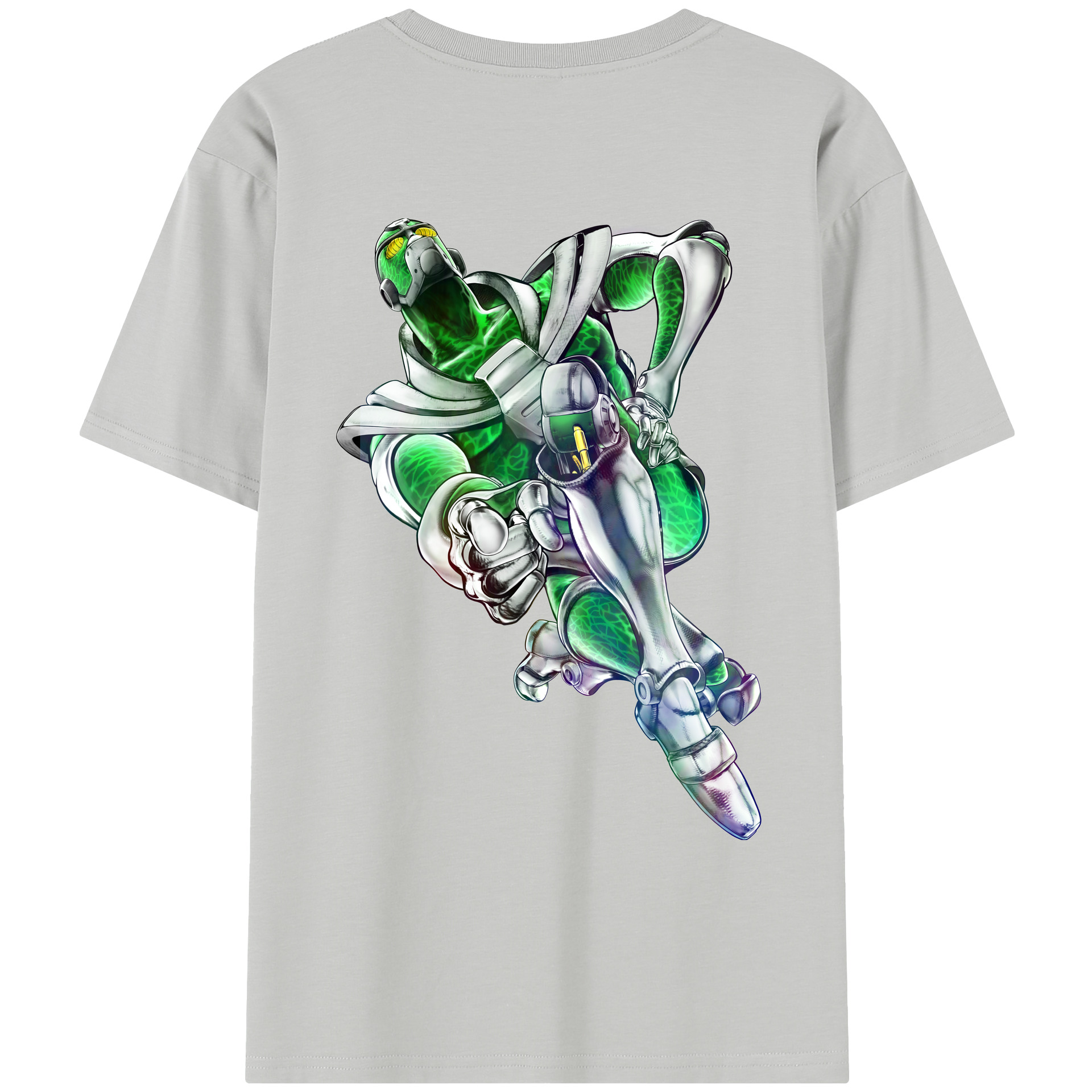 （画像用） ジョジョの奇妙な冒険 花京院 典明（かきょういん のりあき） JoJo's Bizarre Adventure Kakyoin Noriaki レディース半袖Tシャツ(バックプリント)