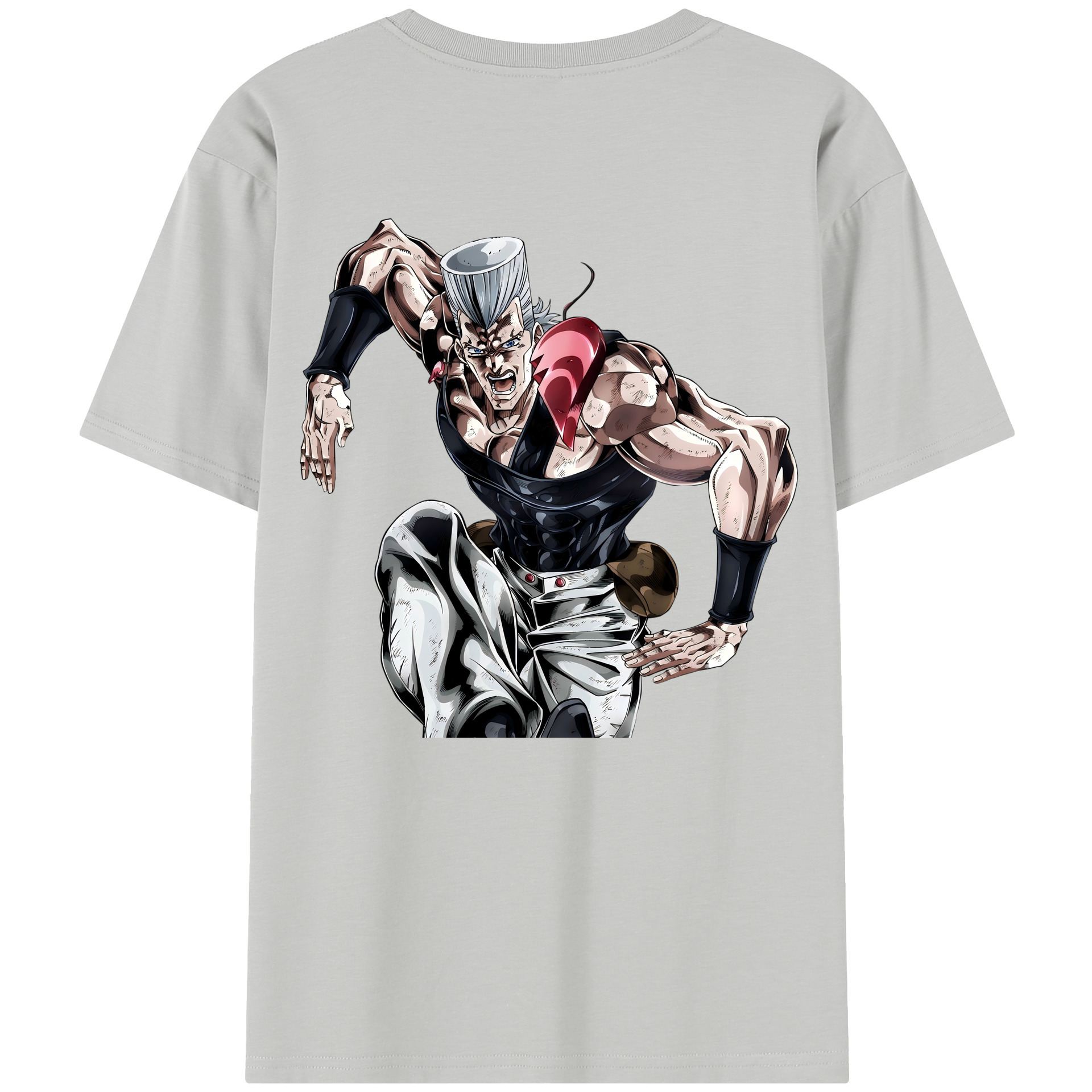 （画像用） ジョジョの奇妙な冒険 ジャン＝ピエール?ポルナレフ JoJo's Bizarre Adventure Jan Pierre Polnareff レディース半袖Tシャツ(バックプリント)