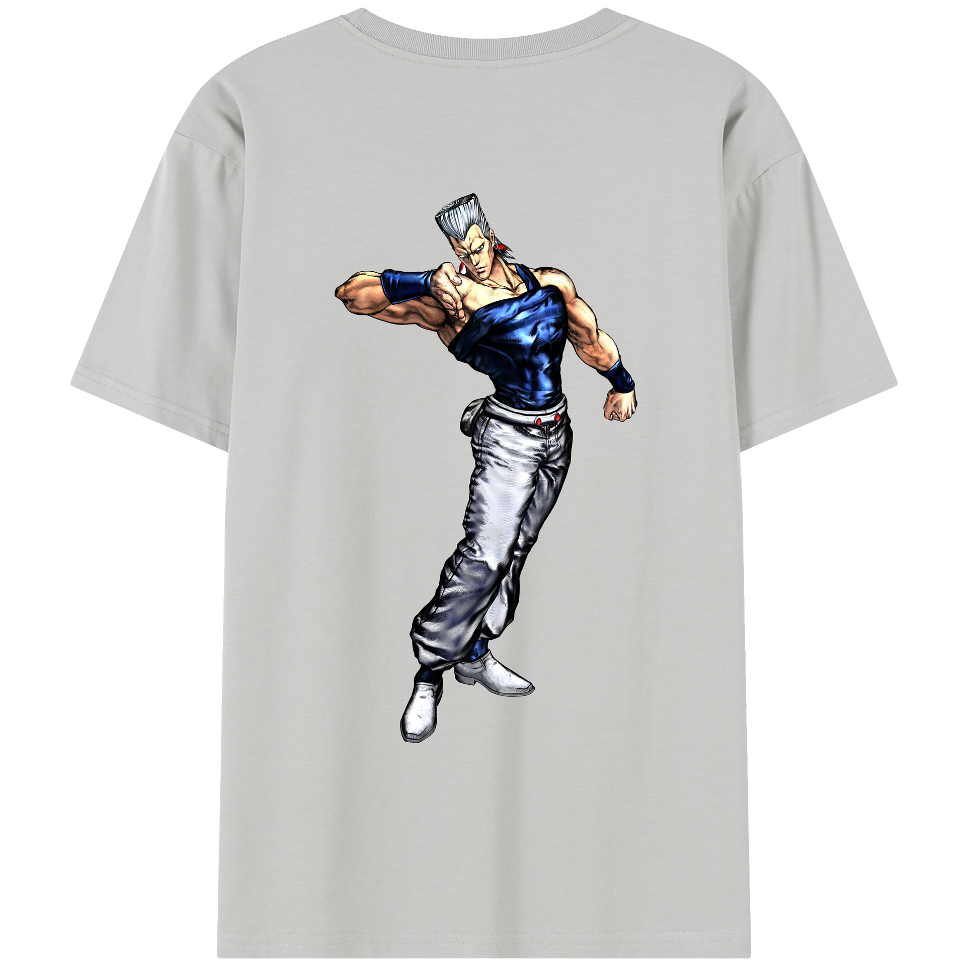 （画像用） ジョジョの奇妙な冒険 ジャン＝ピエール?ポルナレフ JoJo's Bizarre Adventure Jan Pierre Polnareff レディース半袖Tシャツ(バックプリント)