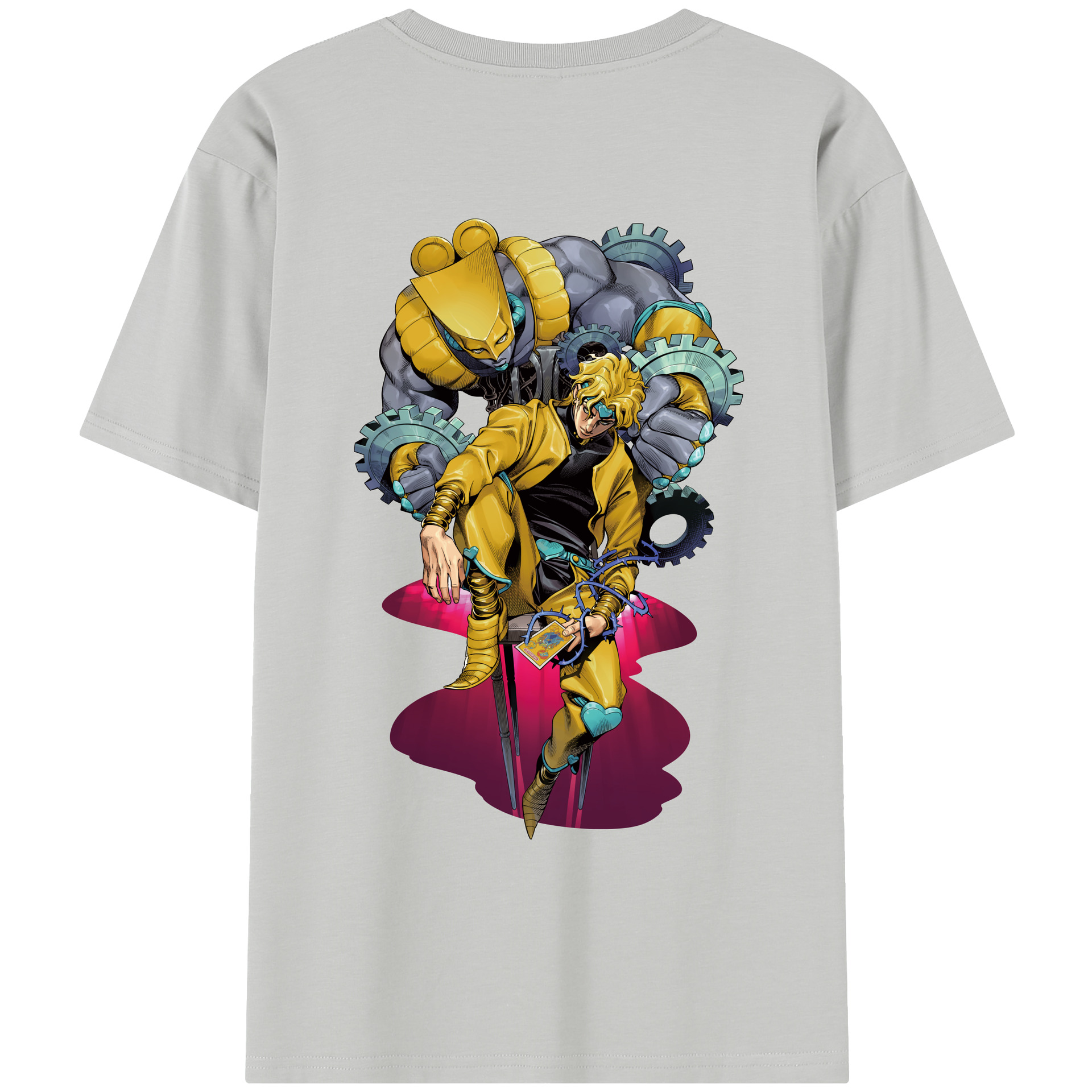 （画像用） ジョジョの奇妙な冒険 ディオ?ブランドー JoJo's Bizarre Adventure Dio Brando レディース半袖Tシャツ(バックプリント)