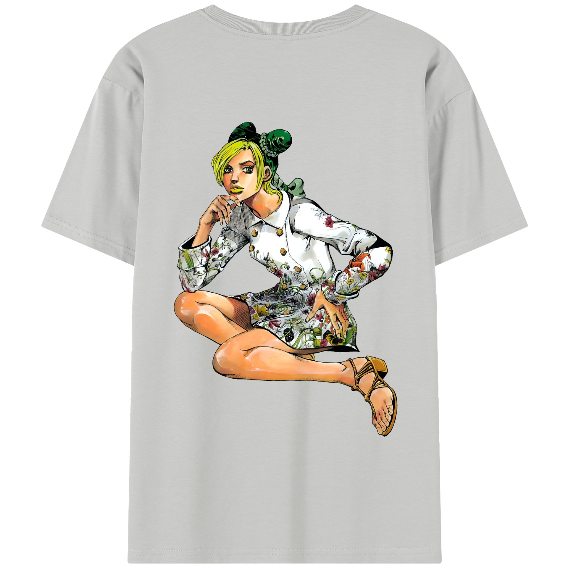 （画像用） "ジョジョの奇妙な冒険 くうじょう ジョリーン JoJo's Bizarre Adventure Jolyne Cujoh " レディース半袖Tシャツ(バックプリント)