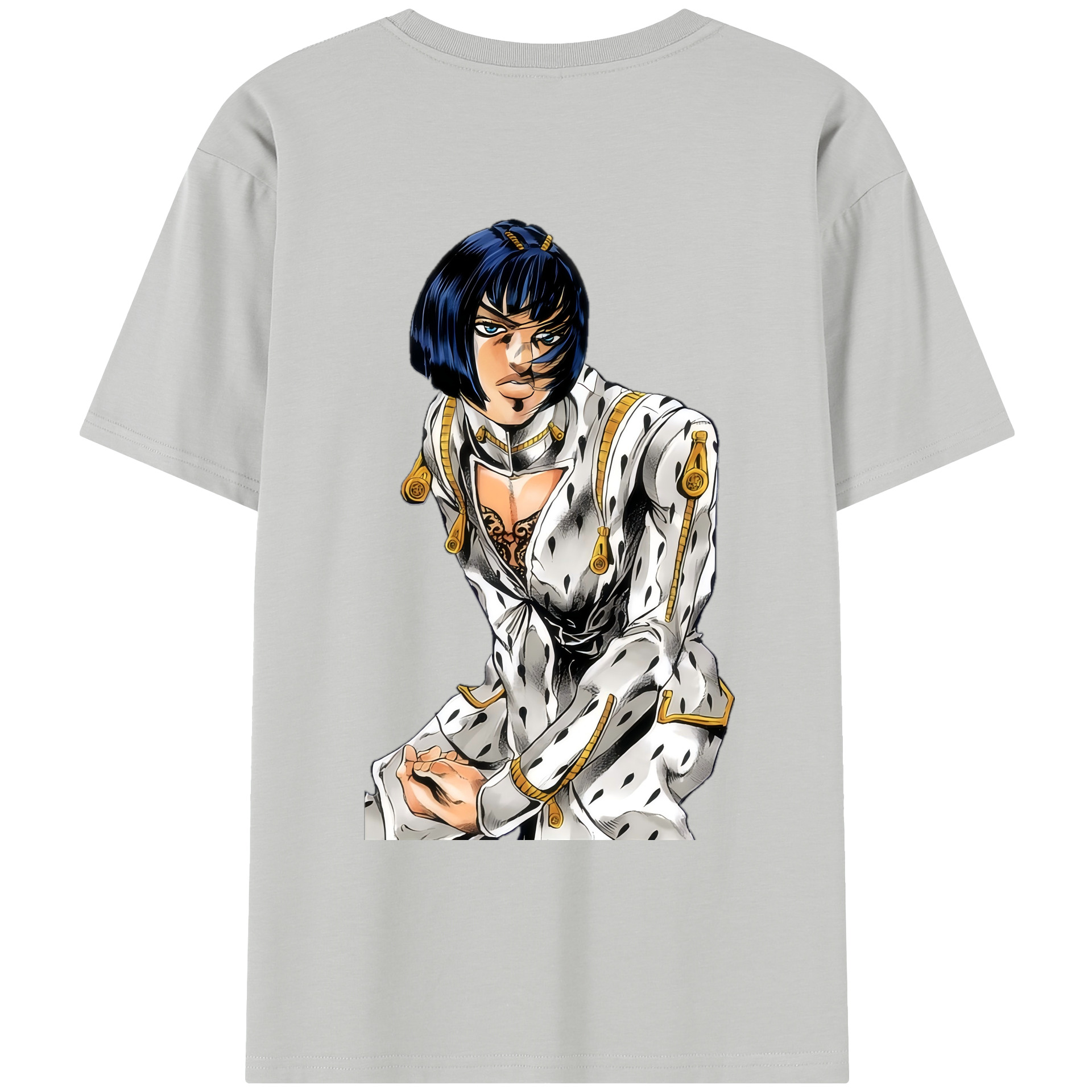 （画像用） ジョジョの奇妙な冒険 ブローノ?ブチャラティ JoJo's Bizarre Adventure Bruno Bucciarati レディース半袖Tシャツ(バックプリント)