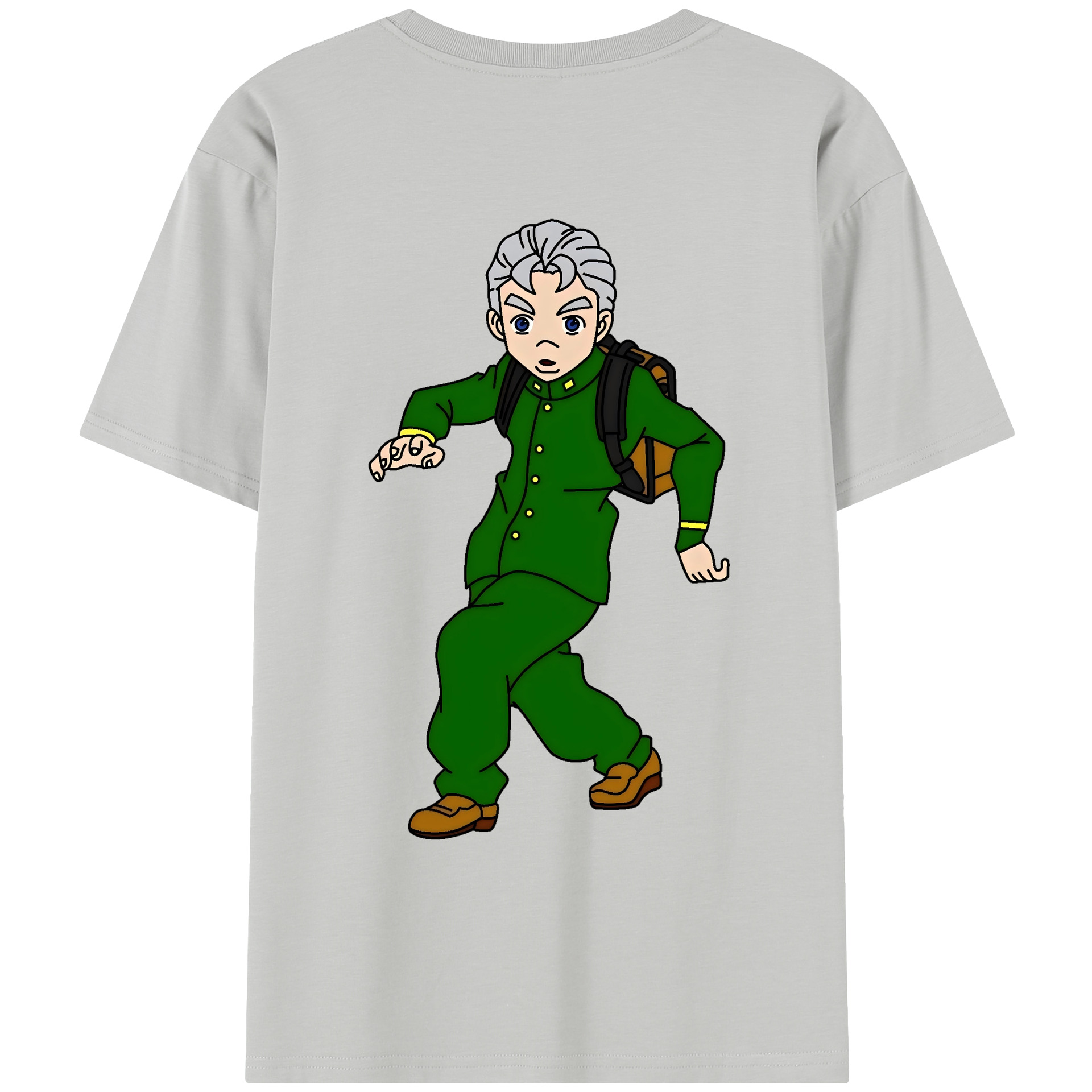 （画像用） ジョジョの奇妙な冒険 広瀨康一 JoJo's Bizarre Adventure Hirose Koichi レディース半袖Tシャツ(バックプリント)