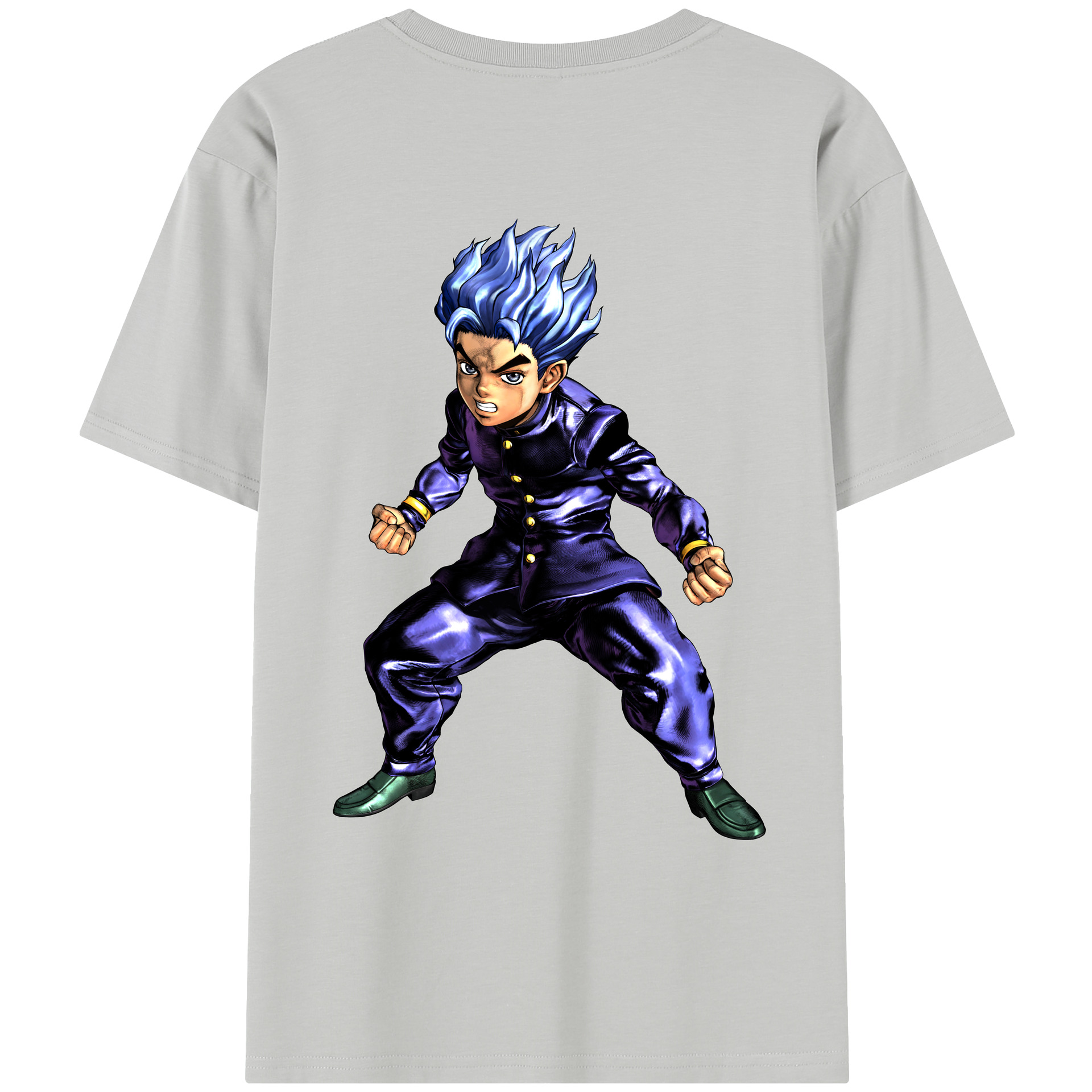 （画像用） ジョジョの奇妙な冒険 広瀨康一 JoJo's Bizarre Adventure Hirose Koichi レディース半袖Tシャツ(バックプリント)