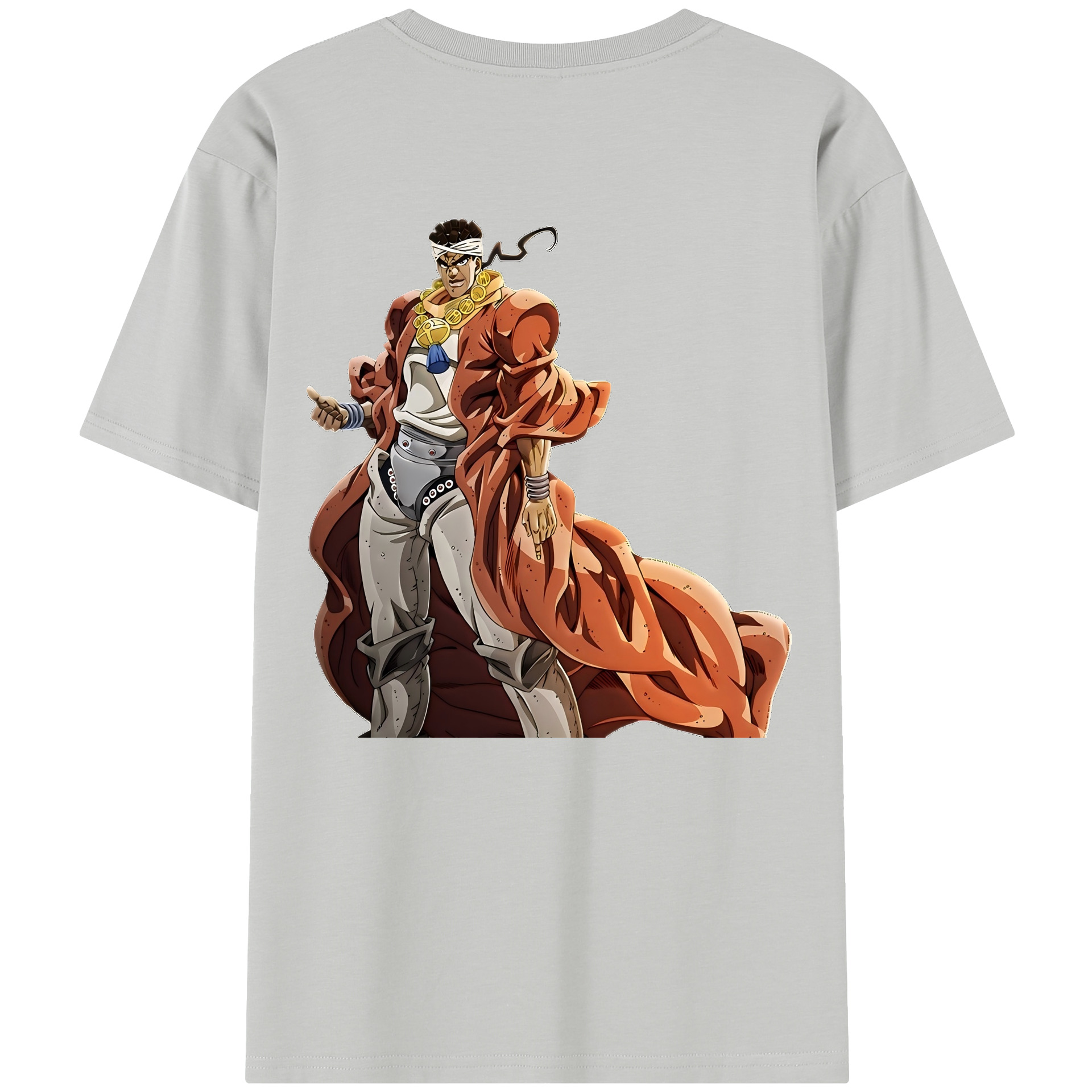 （画像用） ジョジョの奇妙な冒険 ムハンマド?アブドゥル JoJo's Bizarre Adventure Muhammad Avdol レディース半袖Tシャツ(バックプリント)