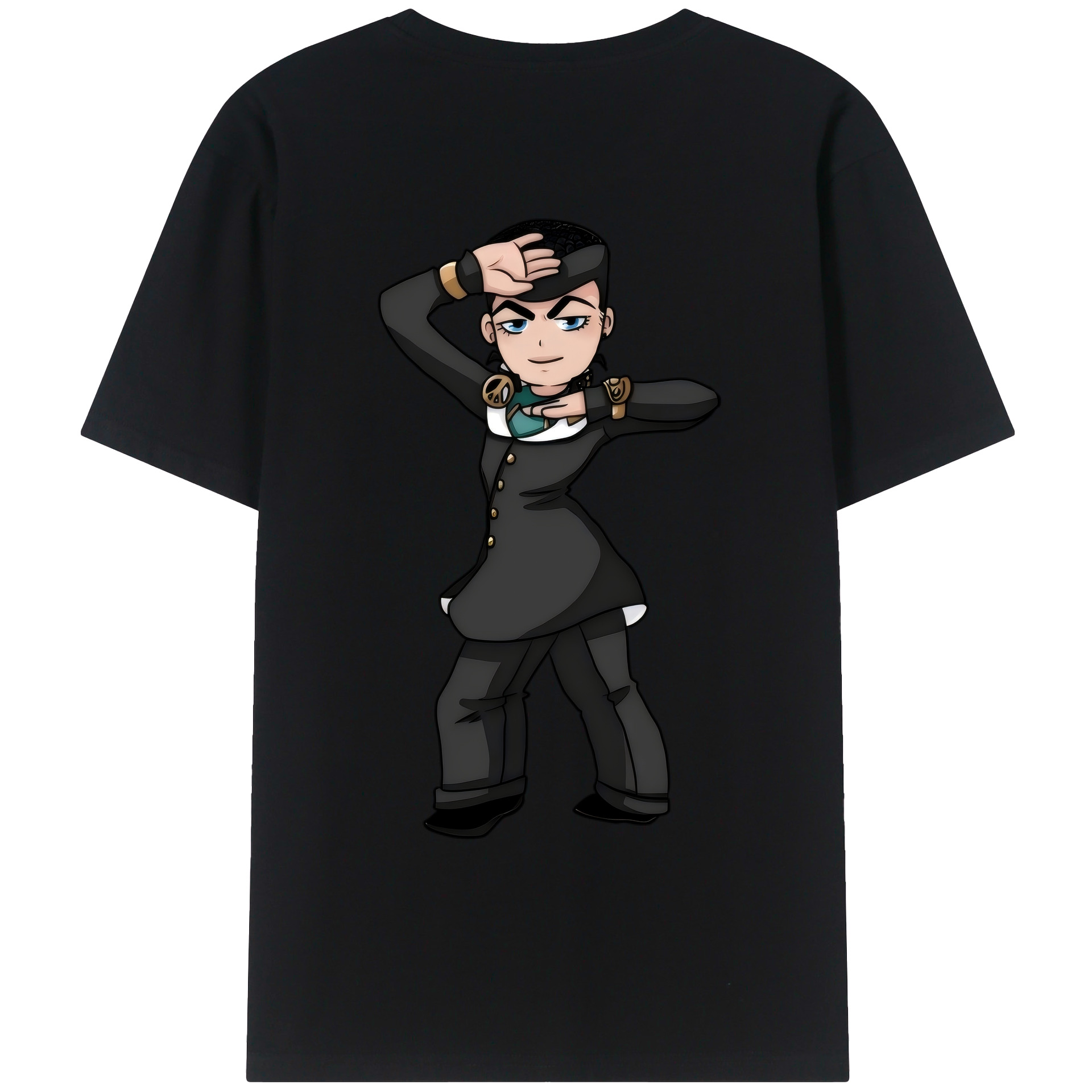 （画像用） ジョジョの奇妙な冒険 ひがしかた じょうすけ JoJo's Bizarre Adventure Higashikata Josuke レディース半袖Tシャツ(バックプリント)