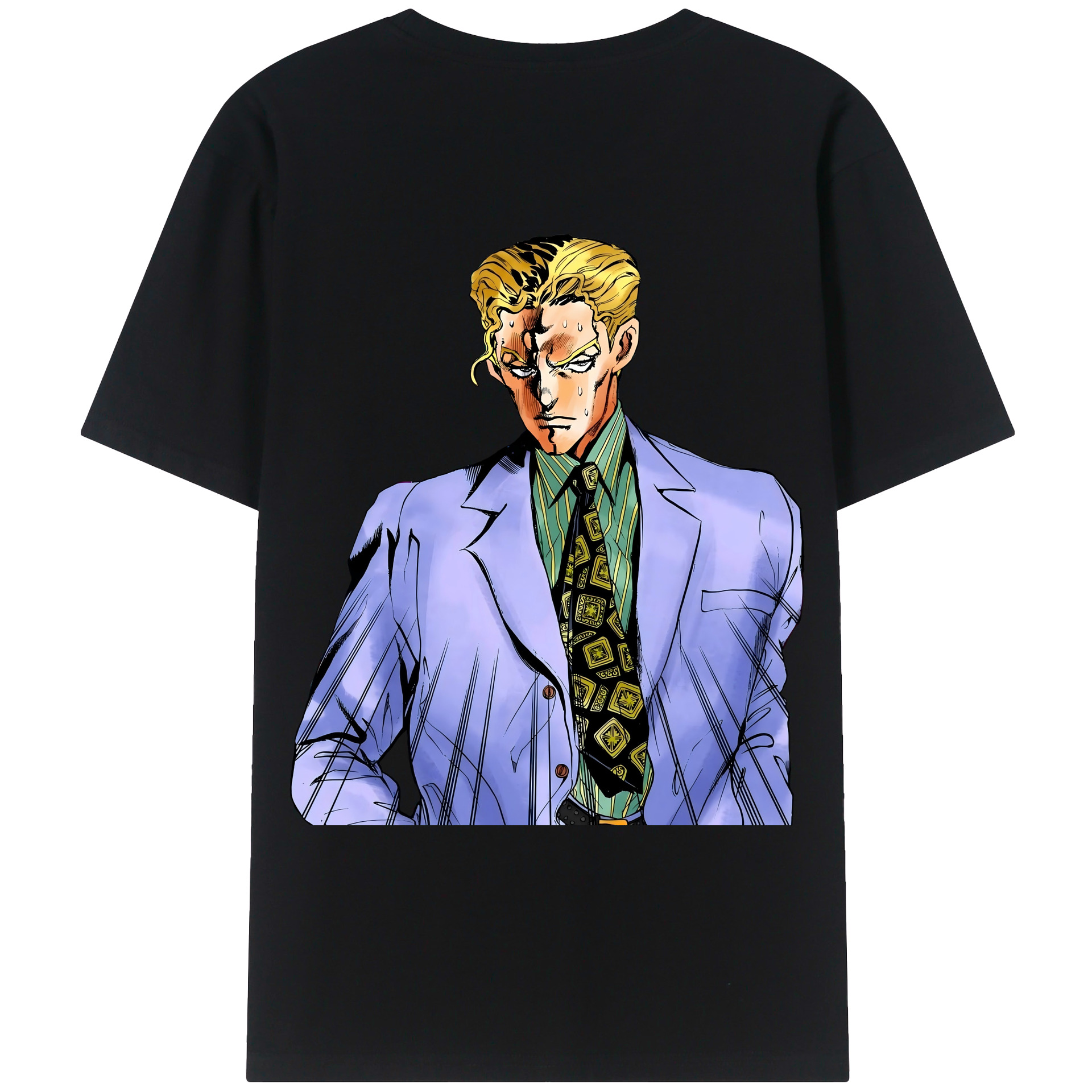 （画像用） ジョジョの奇妙な冒険 きら よしかげ JoJo's Bizarre Adventure Kira Yoshikage レディース半袖Tシャツ(バックプリント)