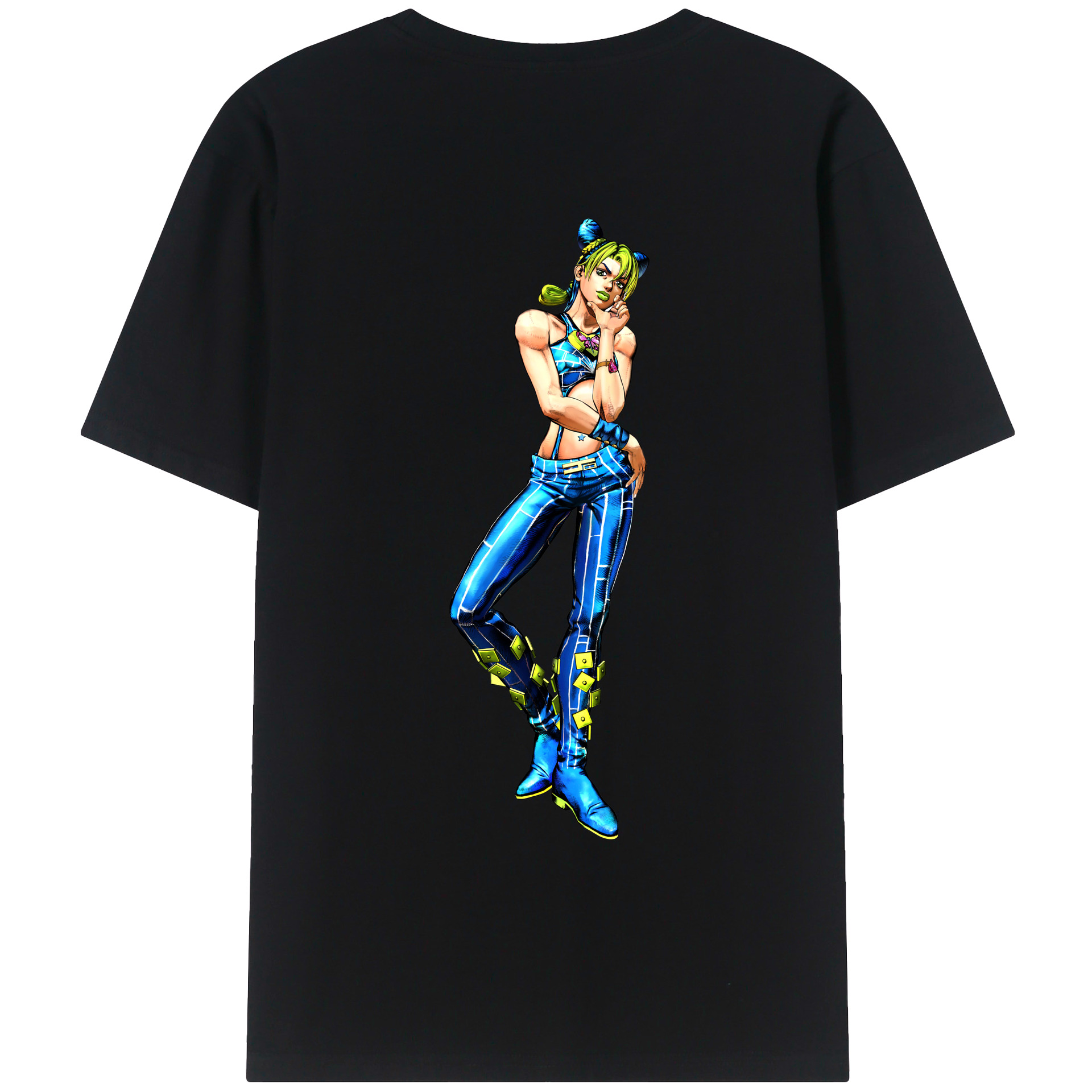 （画像用） "ジョジョの奇妙な冒険 くうじょう ジョリーン JoJo's Bizarre Adventure Jolyne Cujoh " レディース半袖Tシャツ(バックプリント)