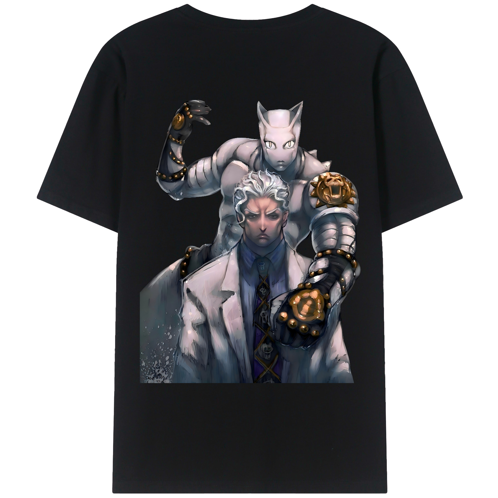 （画像用） ジョジョの奇妙な冒険 きら よしかげ JoJo's Bizarre Adventure Kira Yoshikage レディース半袖Tシャツ(バックプリント)