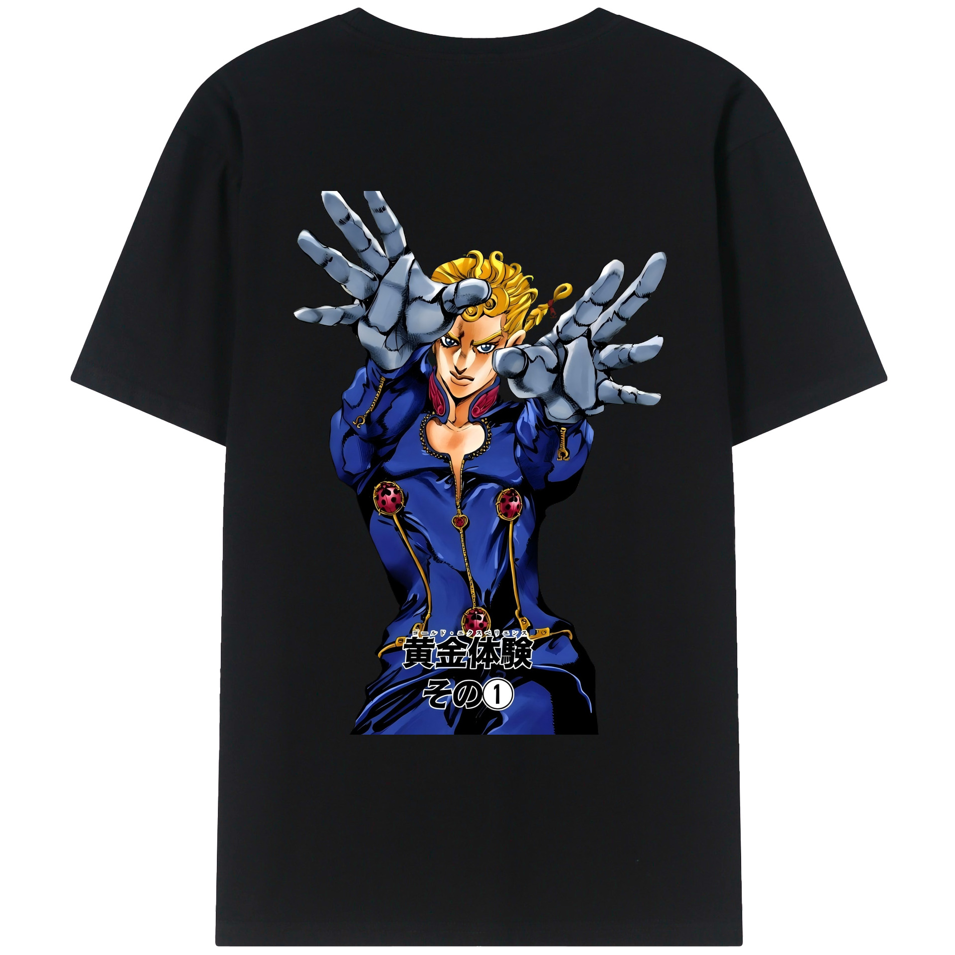 （画像用） ジョジョの奇妙な冒険 ジョルノ?ジョバァーナ JoJo's Bizarre Adventure Giorno Giovanna レディース半袖Tシャツ(バックプリント)