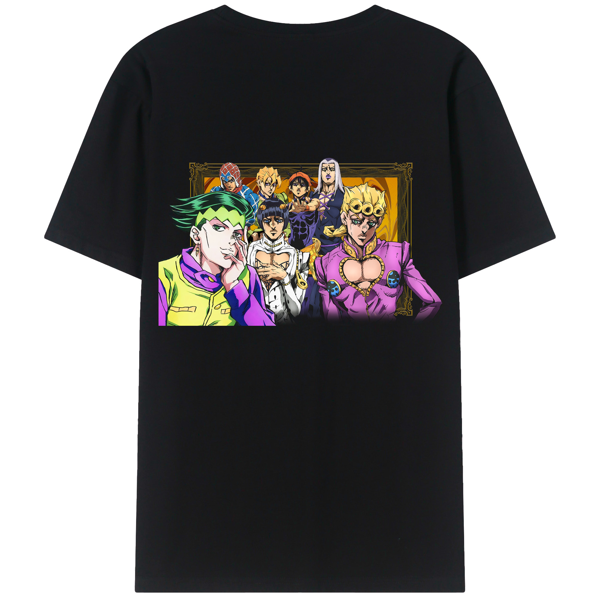 （画像用） ジョジョの奇妙な冒険 ジョルノ?ジョバァーナ JoJo's Bizarre Adventure Giorno Giovanna レディース半袖Tシャツ(バックプリント)