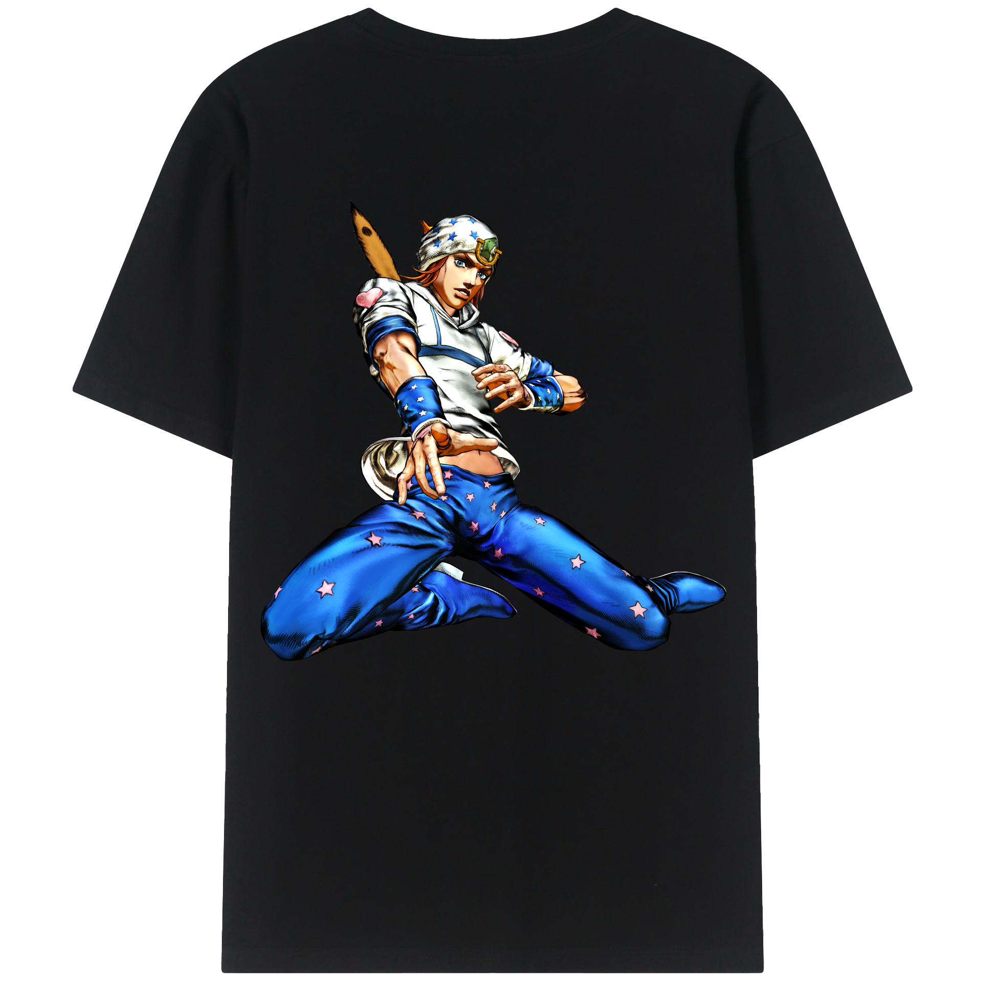（画像用） ジョジョの奇妙な冒険 ジョナサン?ジョースター JoJo's Bizarre Adventure Jonathan Joestar レディース半袖Tシャツ(バックプリント)