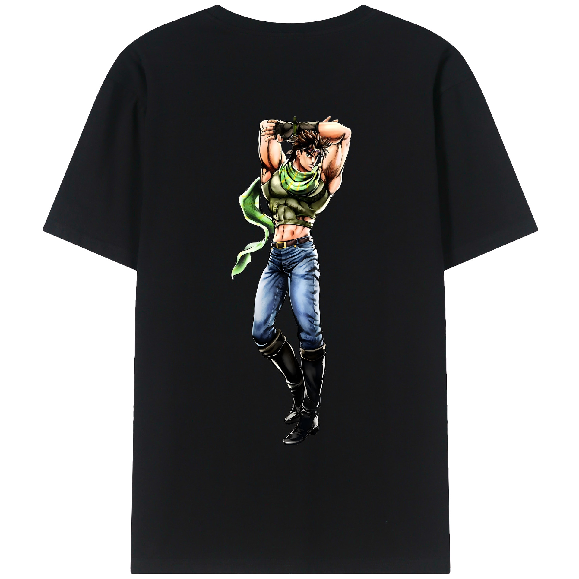 （画像用） ジョジョの奇妙な冒険 ジョセフ?ジョースター JoJo's Bizarre Adventure Joseph Joestar レディース半袖Tシャツ(バックプリント)