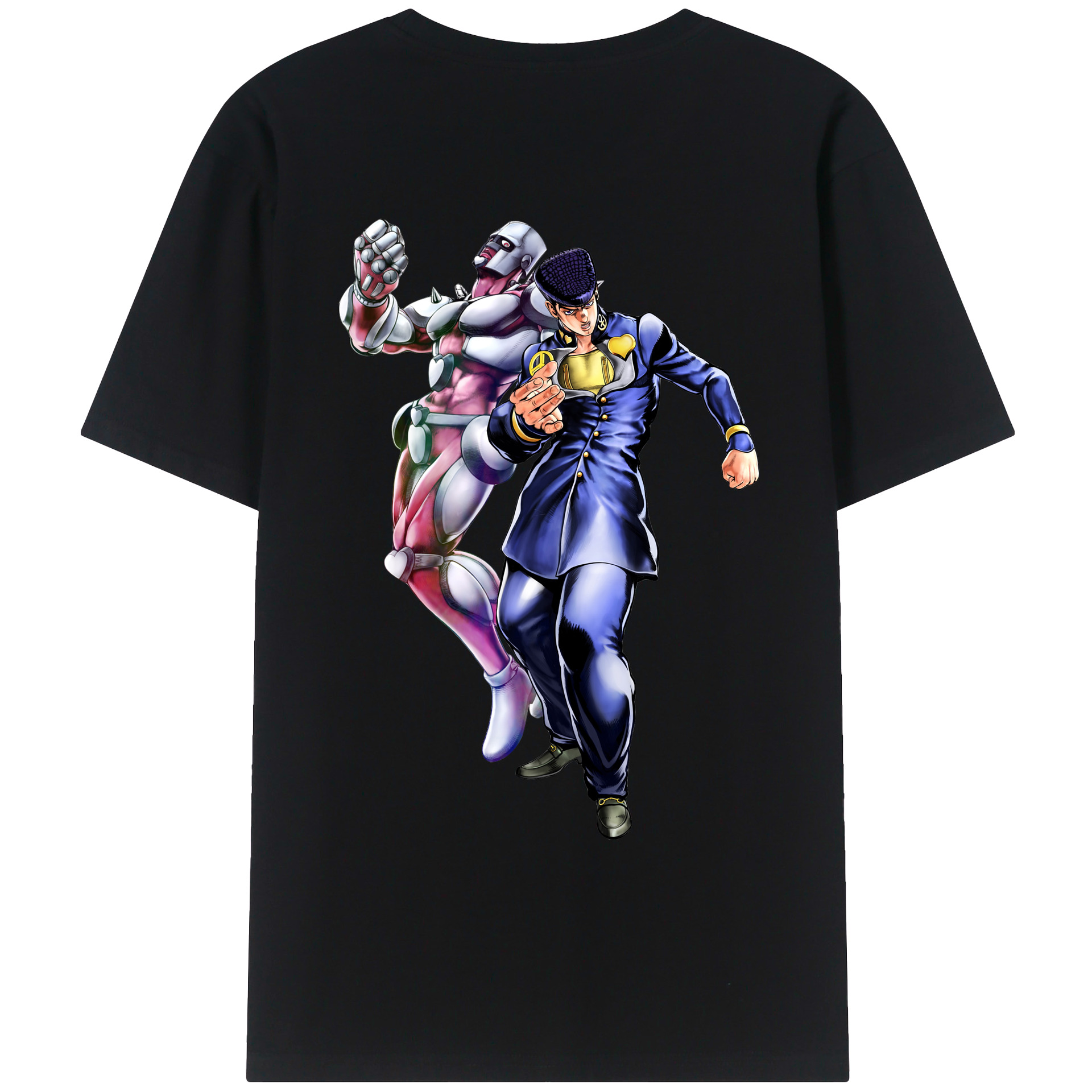 （画像用） ジョジョの奇妙な冒険 ひがしかた じょうすけ JoJo's Bizarre Adventure Higashikata Josuke レディース半袖Tシャツ(バックプリント)