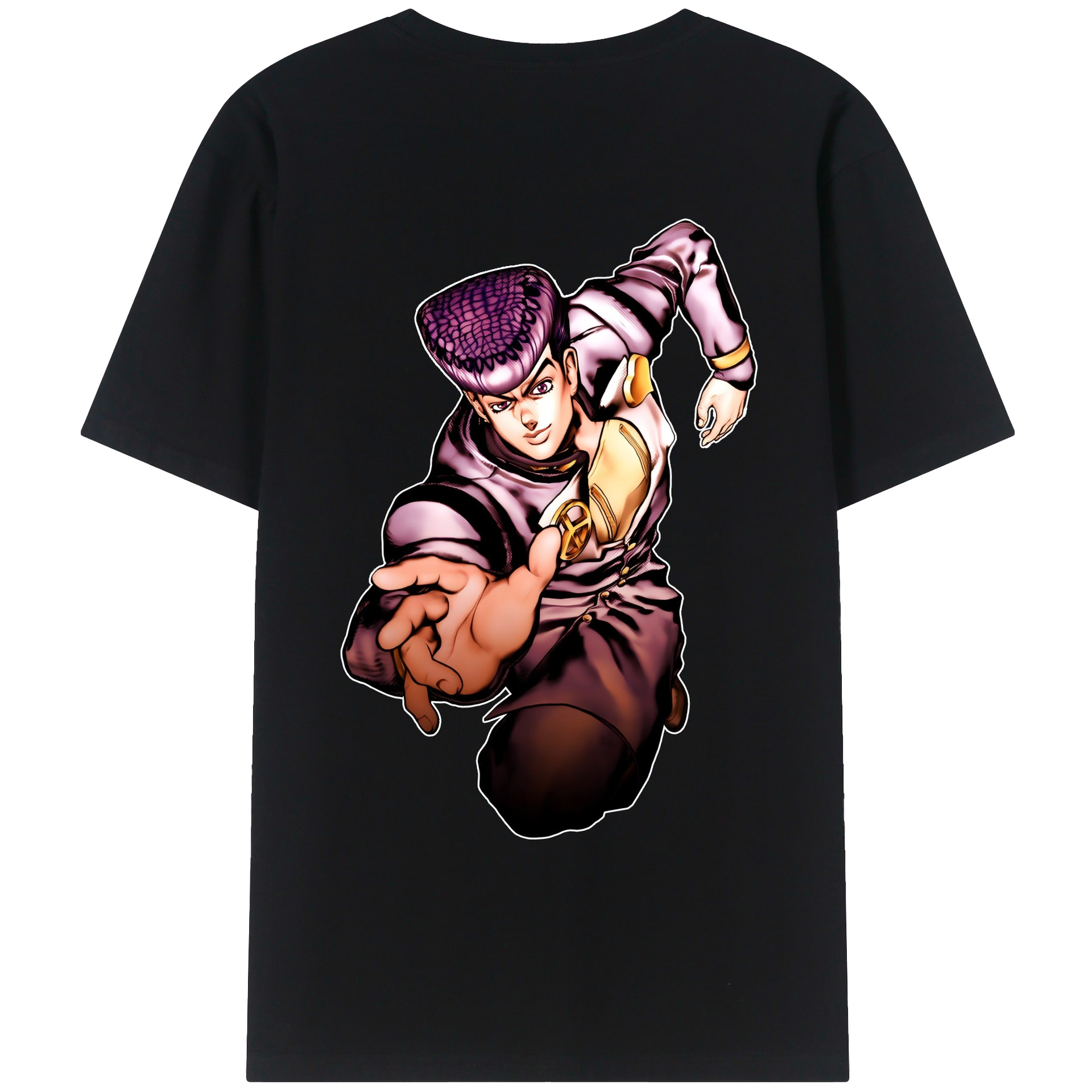 （画像用） ジョジョの奇妙な冒険 ひがしかた じょうすけ JoJo's Bizarre Adventure Higashikata Josuke レディース半袖Tシャツ(バックプリント)