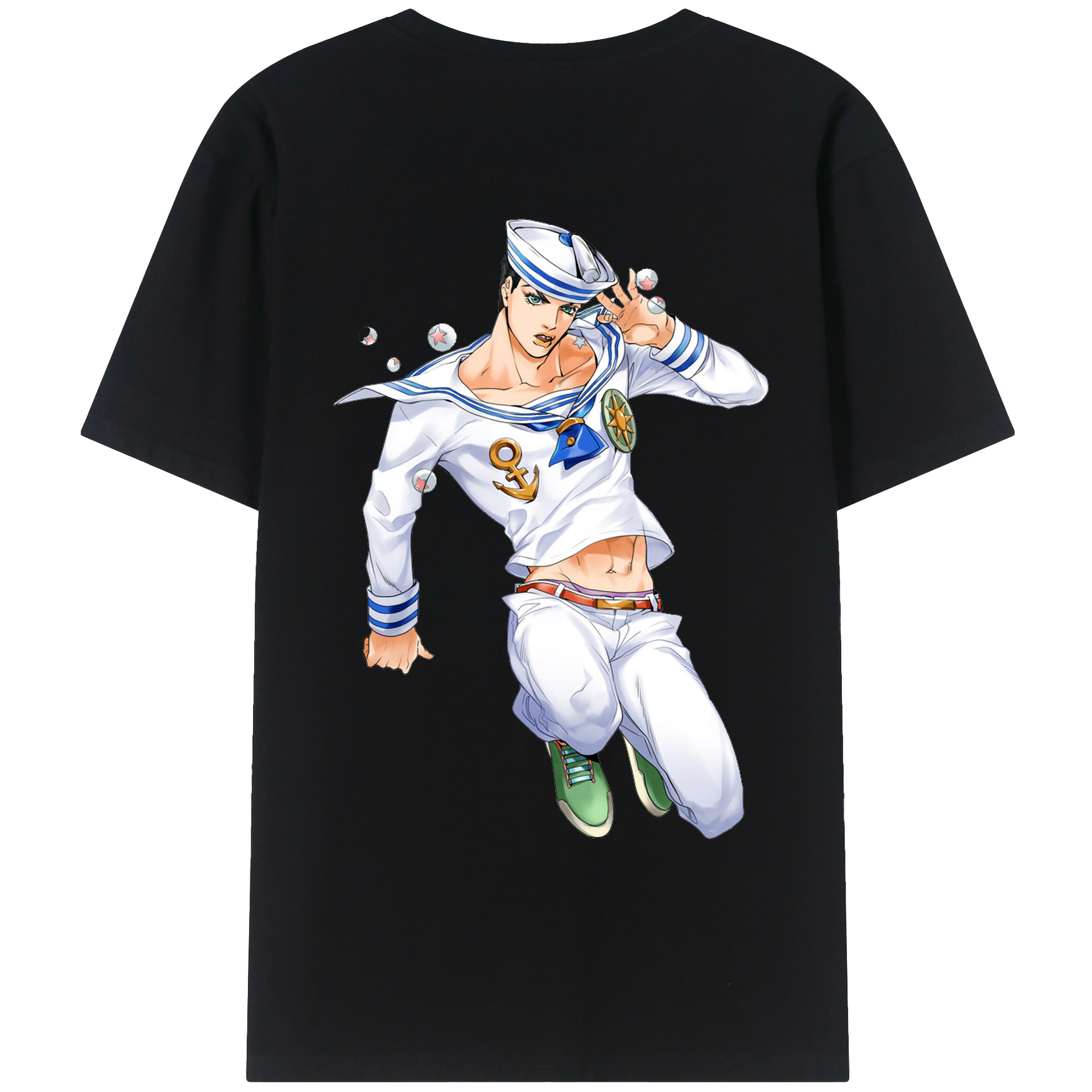 （画像用） ジョジョの奇妙な冒険 東方定助 JoJo's Bizarre Adventure Higashikata Josuke レディース半袖Tシャツ(バックプリント)