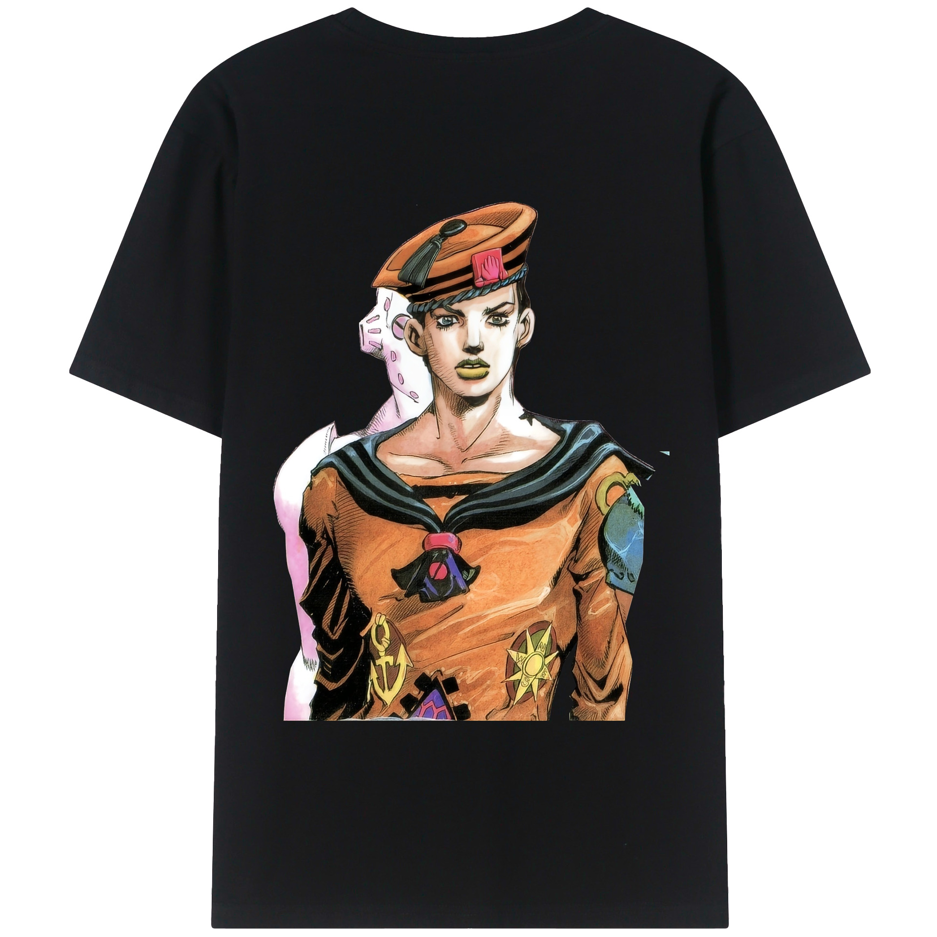 （画像用） ジョジョの奇妙な冒険 東方定助 JoJo's Bizarre Adventure Higashikata Josuke レディース半袖Tシャツ(バックプリント)