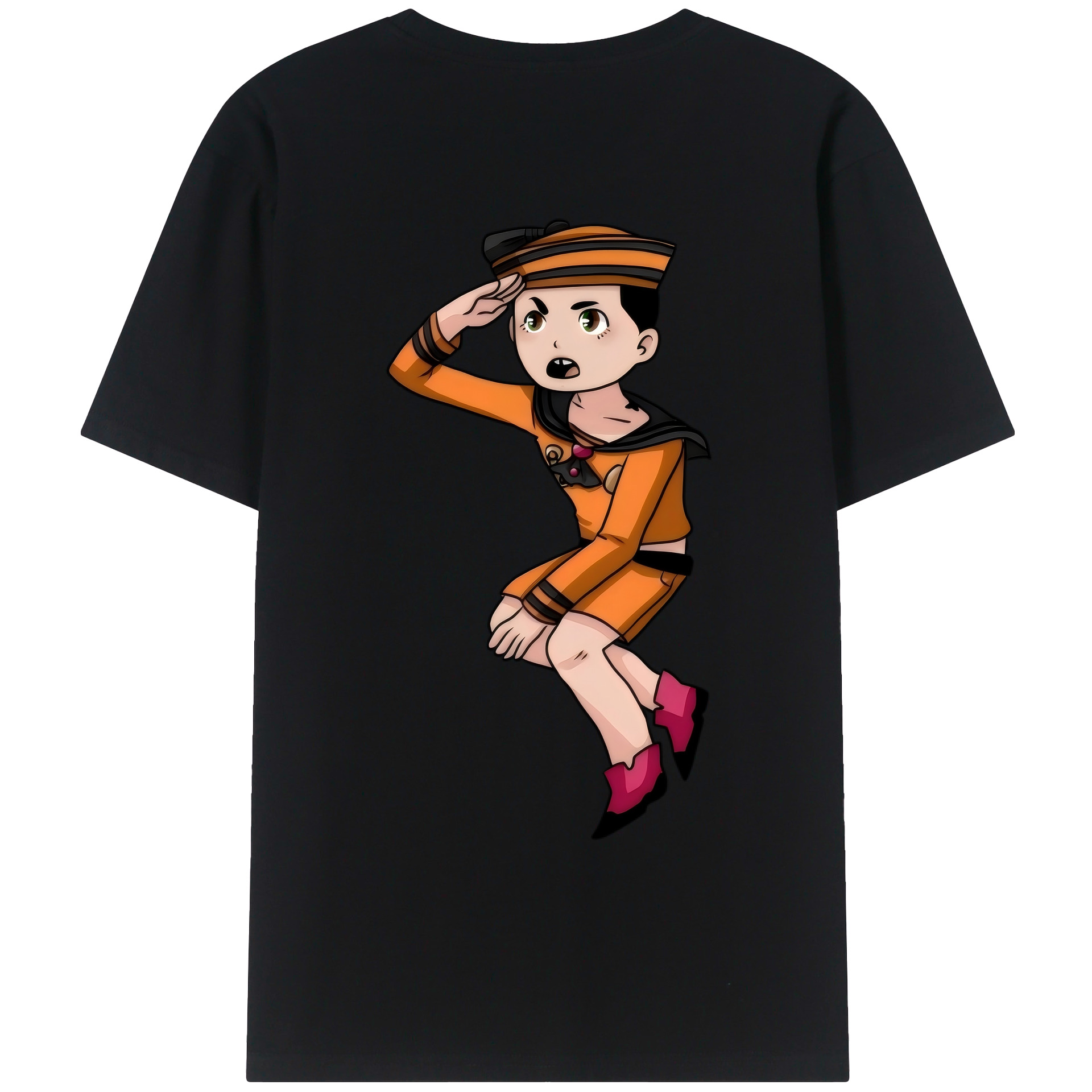 （画像用） ジョジョの奇妙な冒険 東方定助 JoJo's Bizarre Adventure Higashikata Josuke レディース半袖Tシャツ(バックプリント)