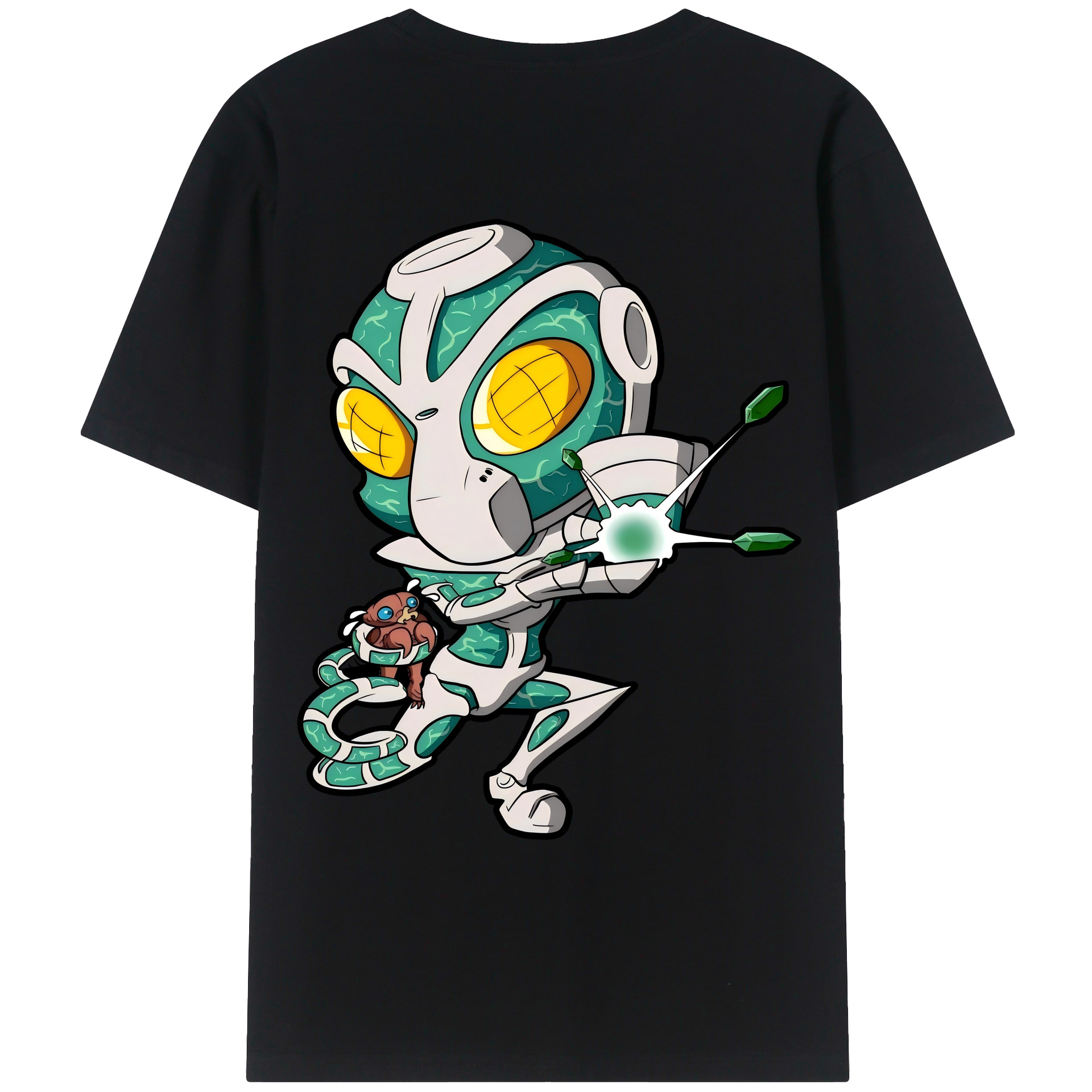 （画像用） ジョジョの奇妙な冒険 花京院 典明（かきょういん のりあき） JoJo's Bizarre Adventure Kakyoin Noriaki レディース半袖Tシャツ(バックプリント)